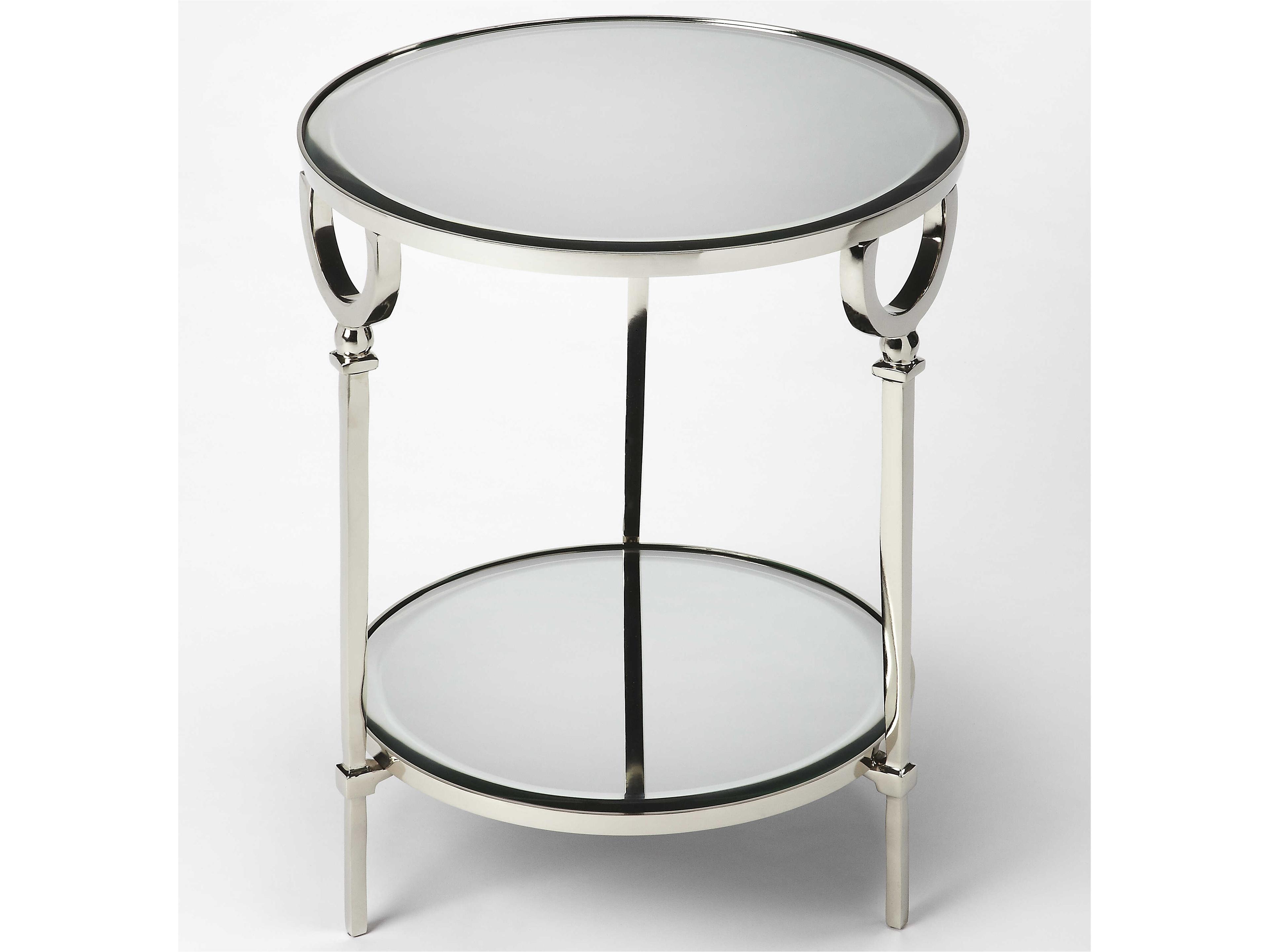 Jolene Round Mirror End Table