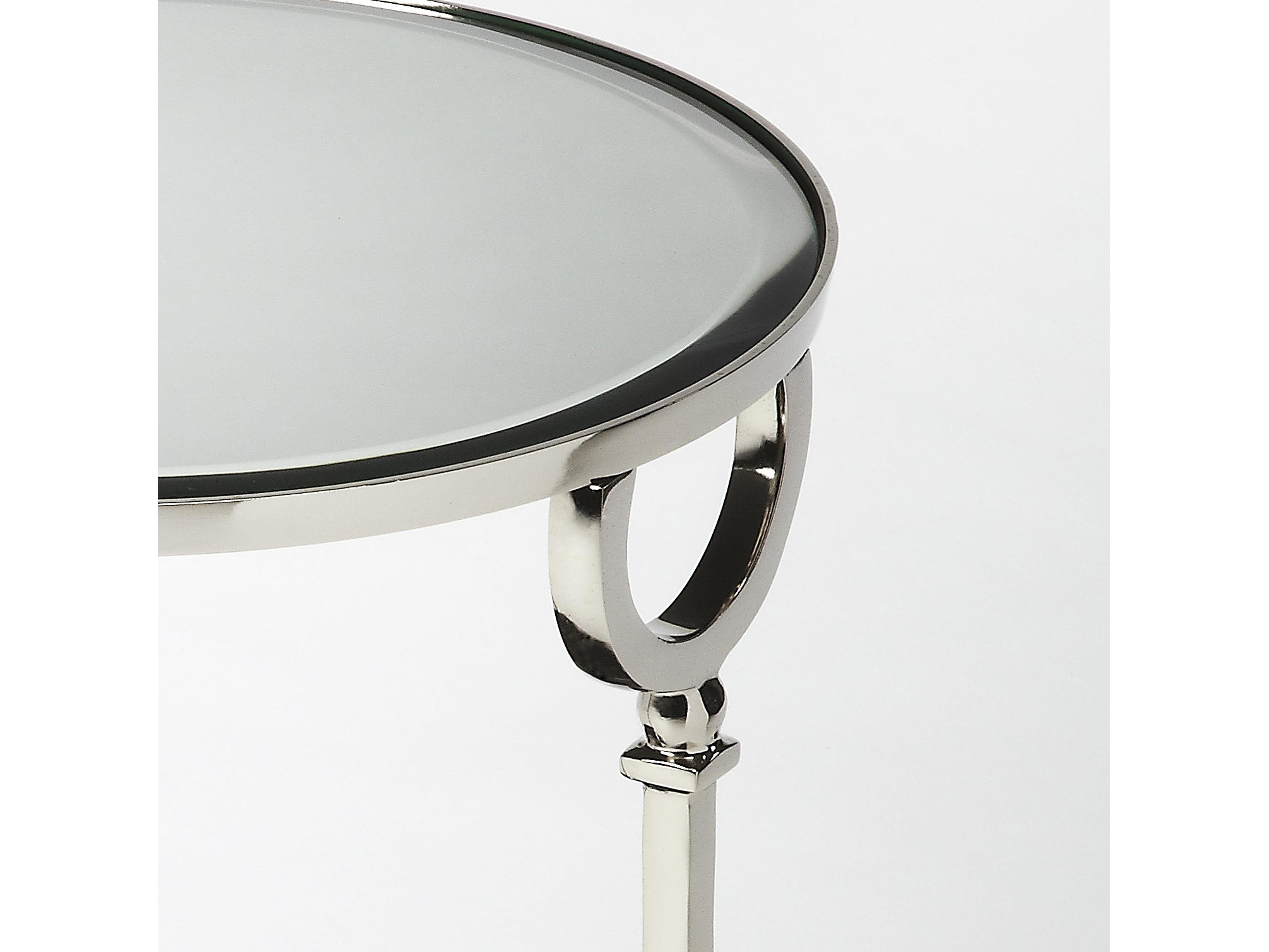 Butler Jolene Round Mirror End Table