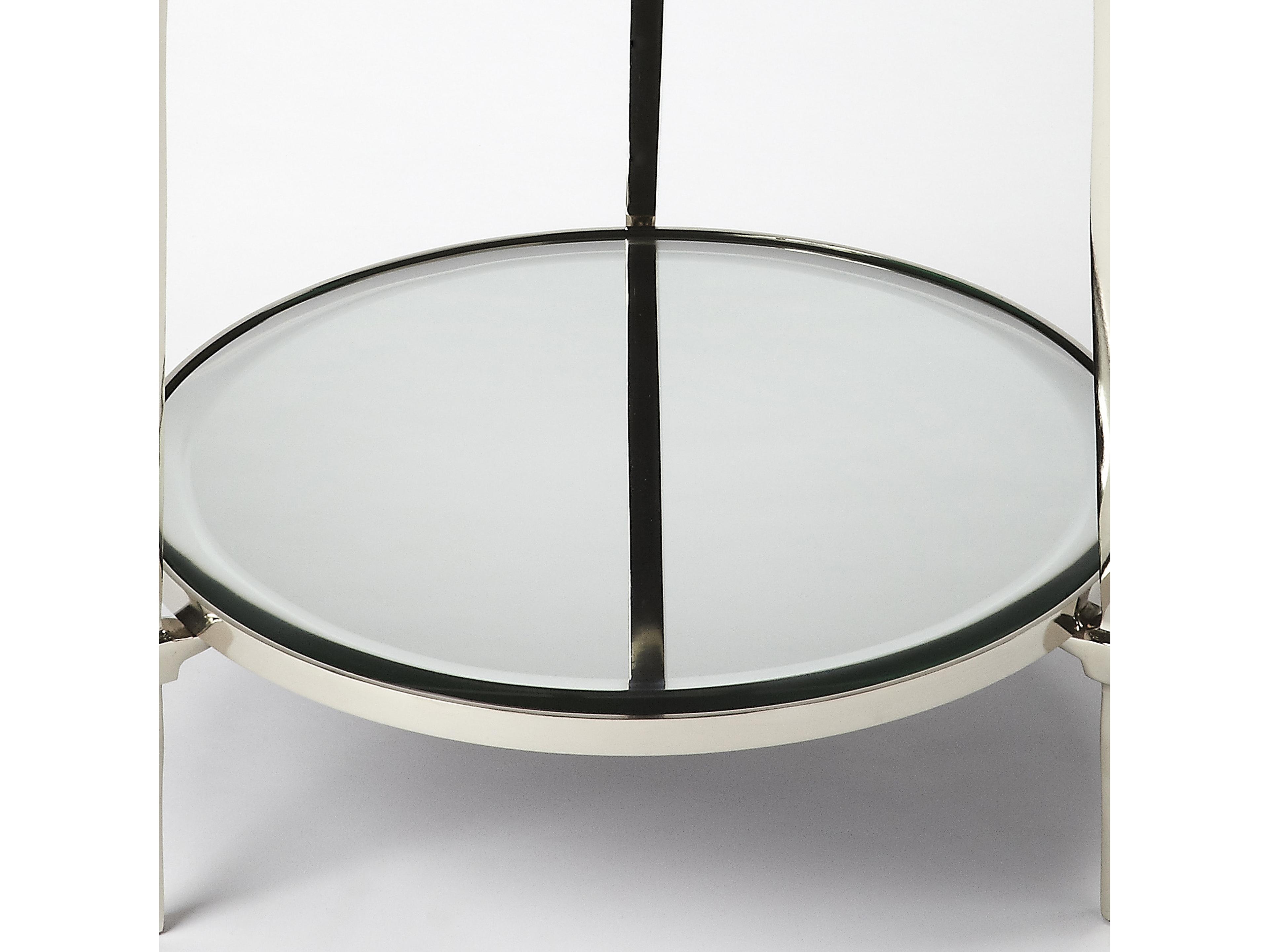 Butler Jolene Round Mirror End Table
