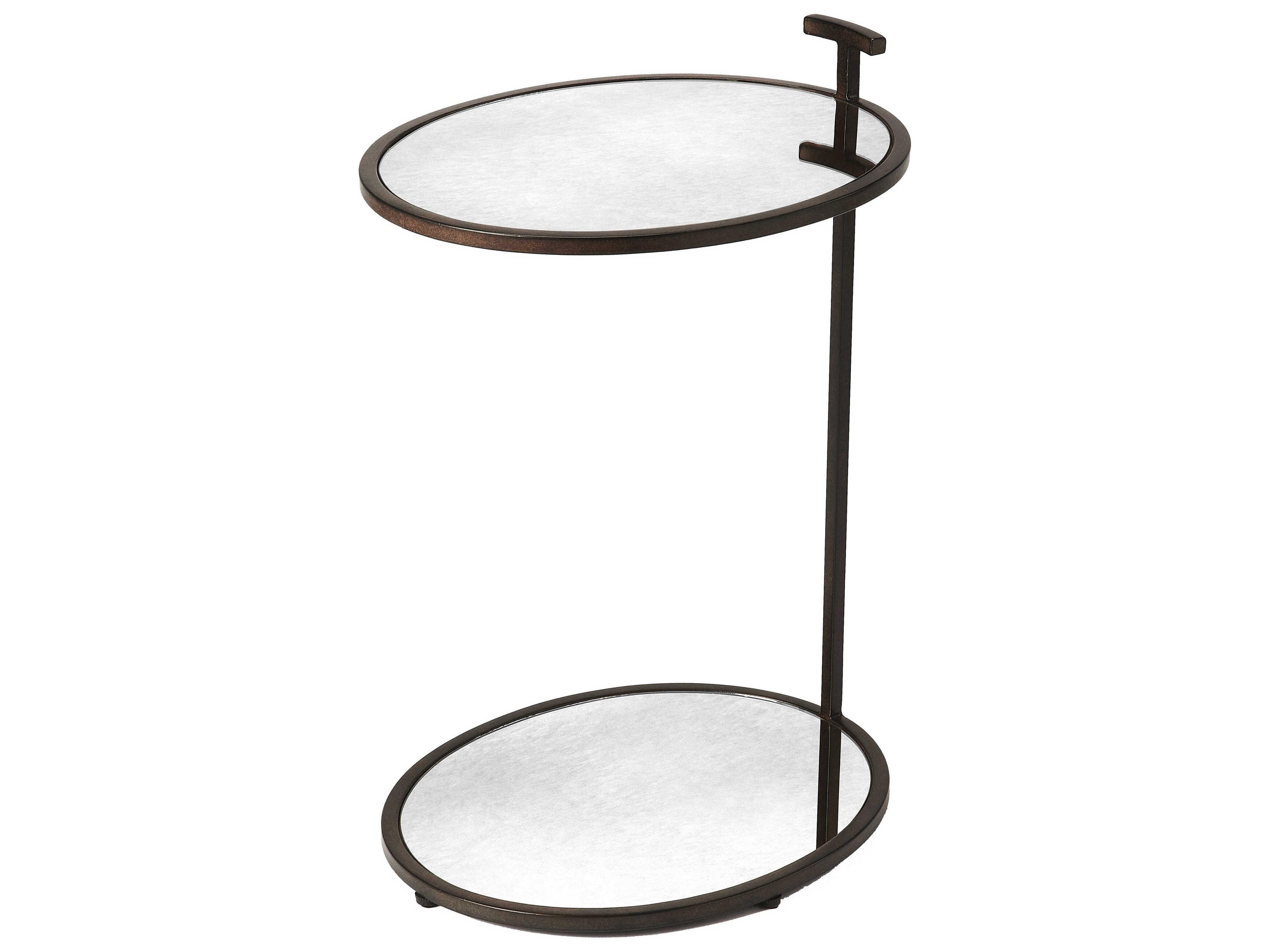 Ciro Oval Mirror Bronze End Table