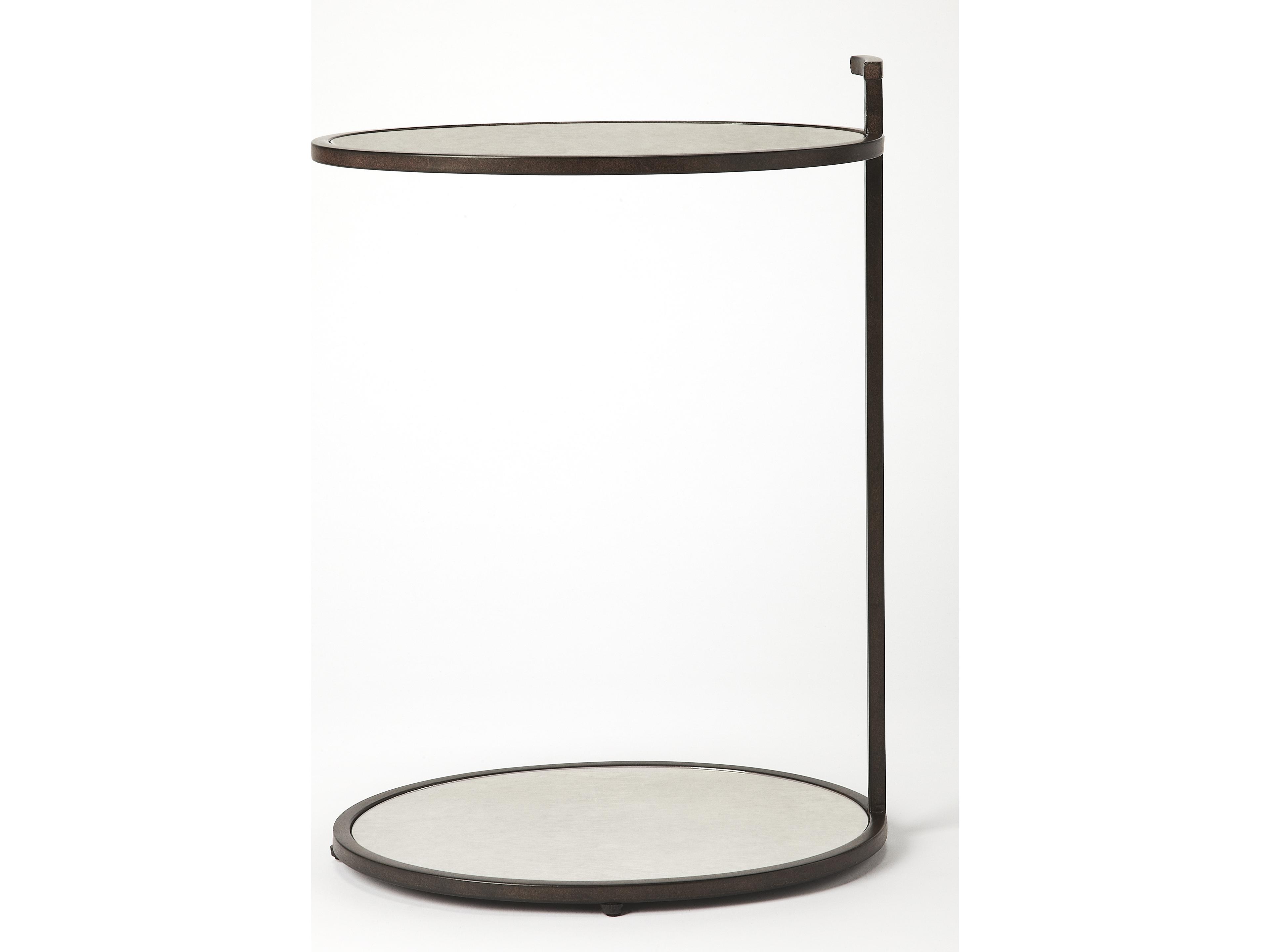 Butler Ciro Oval Mirror Bronze End Table
