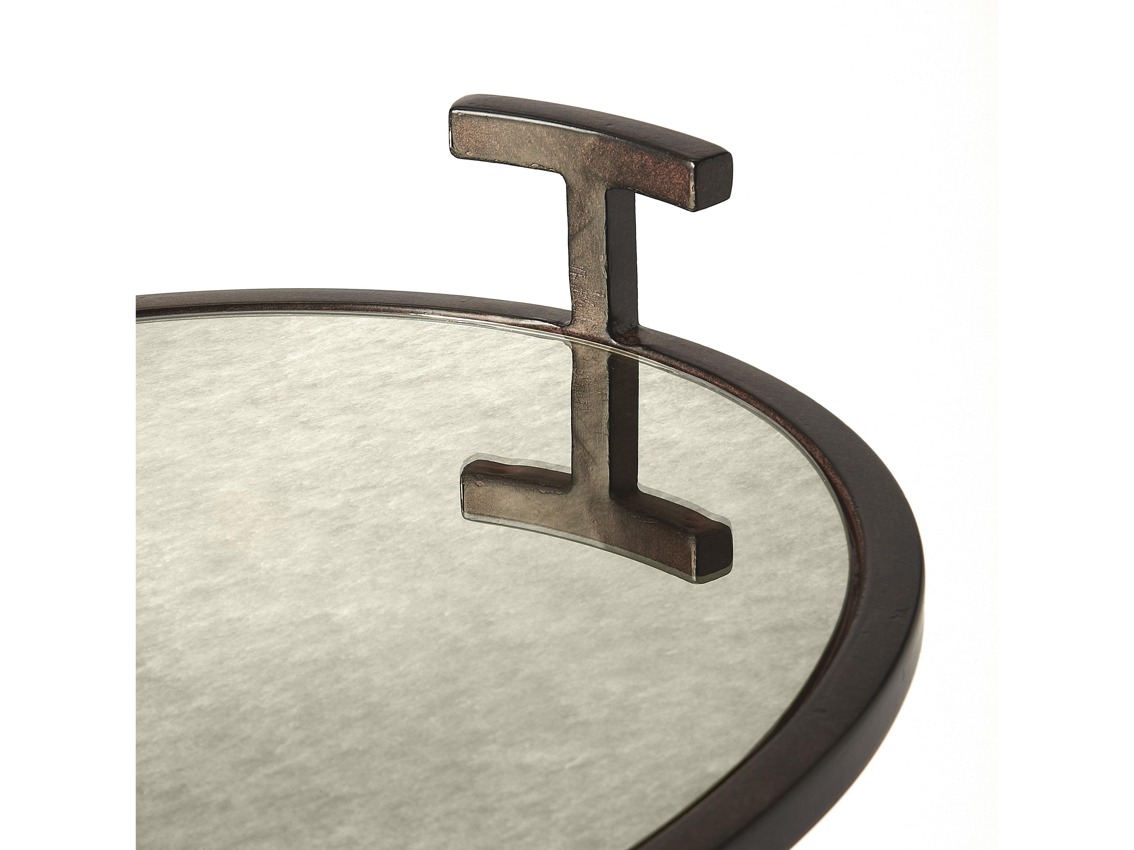 Butler Ciro Oval Mirror Bronze End Table