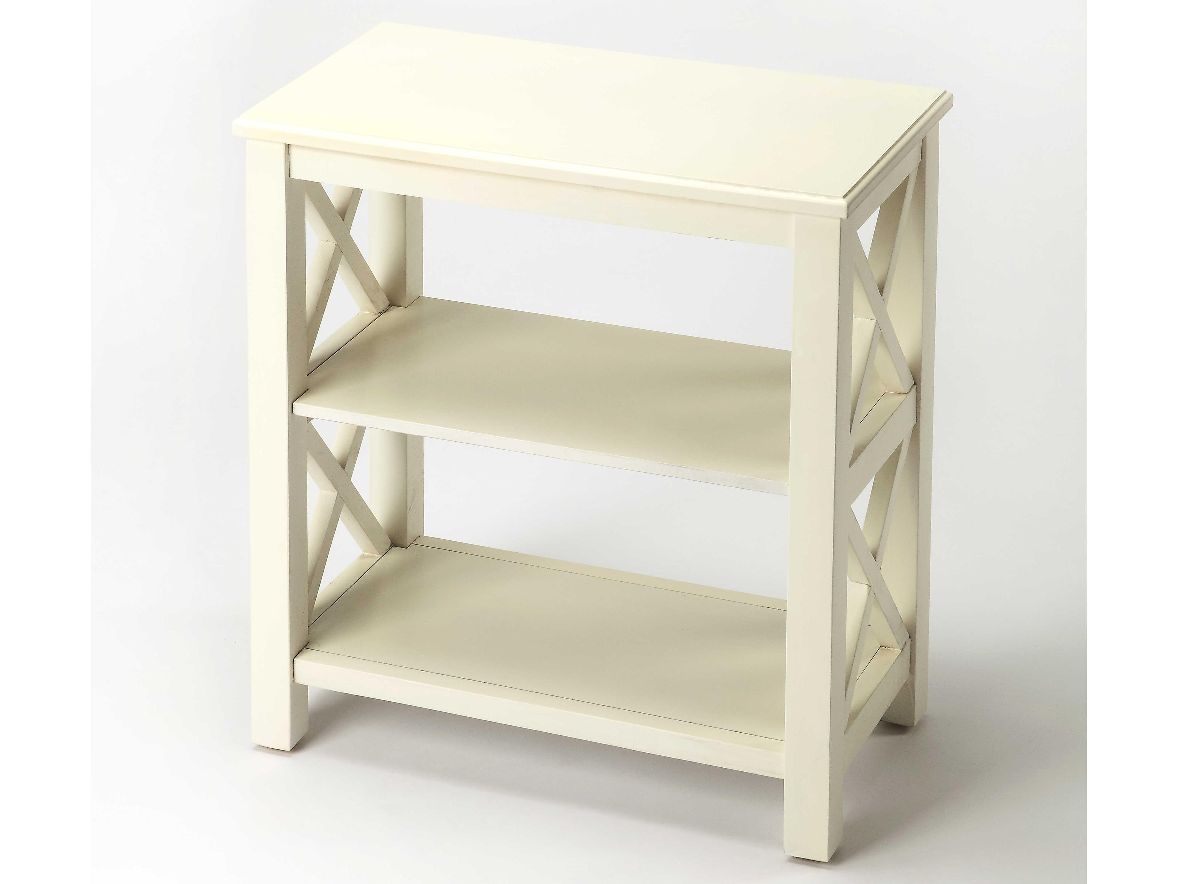 Vance Cottage White Bookcase