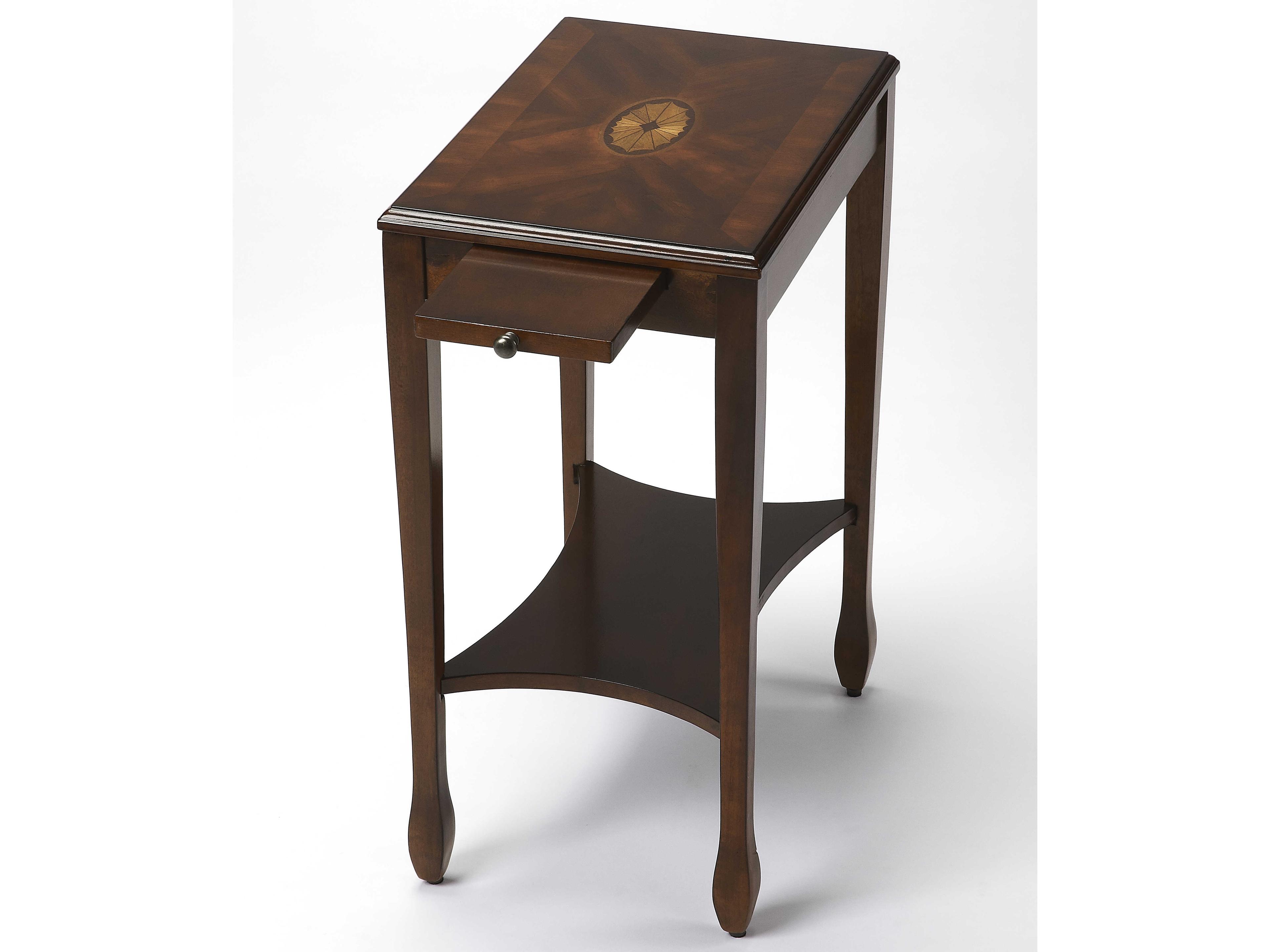 Gilbert Rectangular Wood Cherry End Table