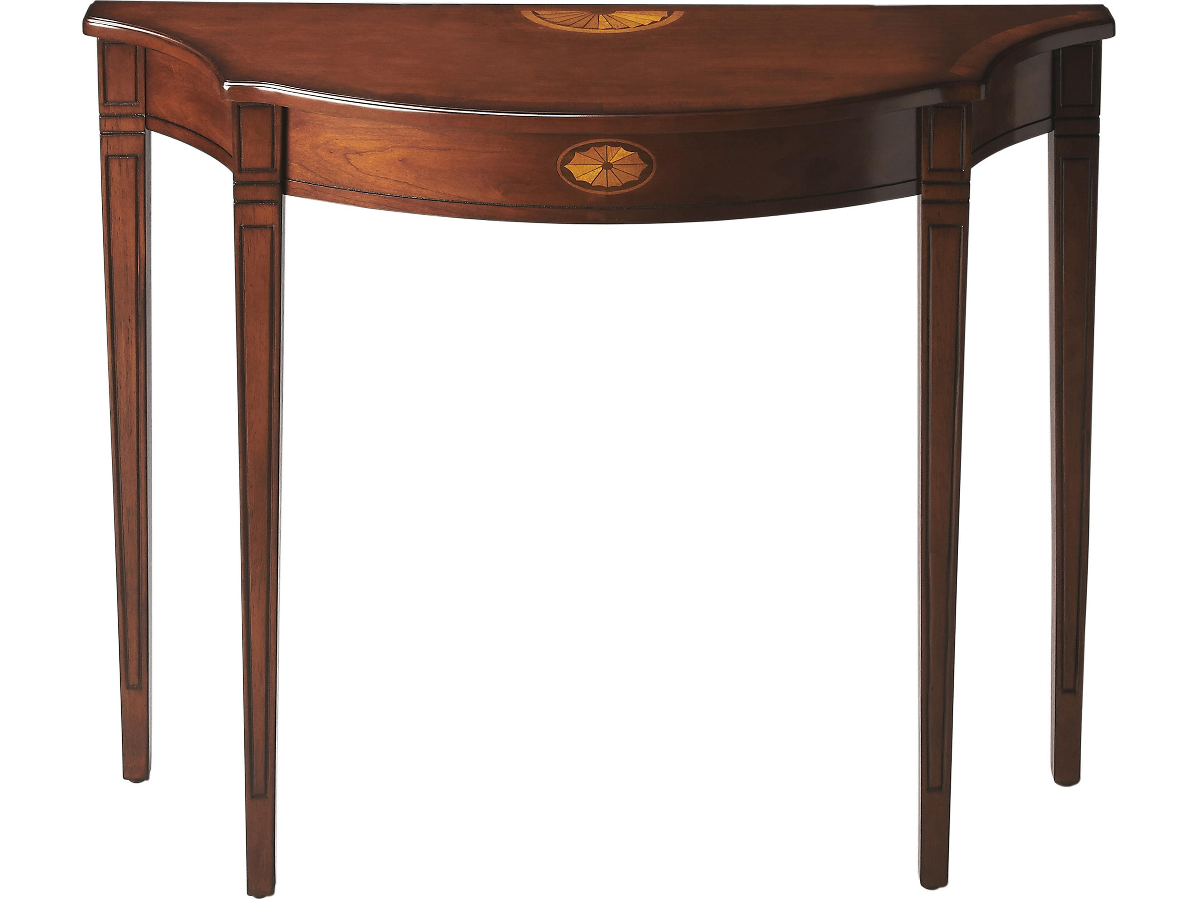 Chester Demilune Wood Olive Ash Console Table
