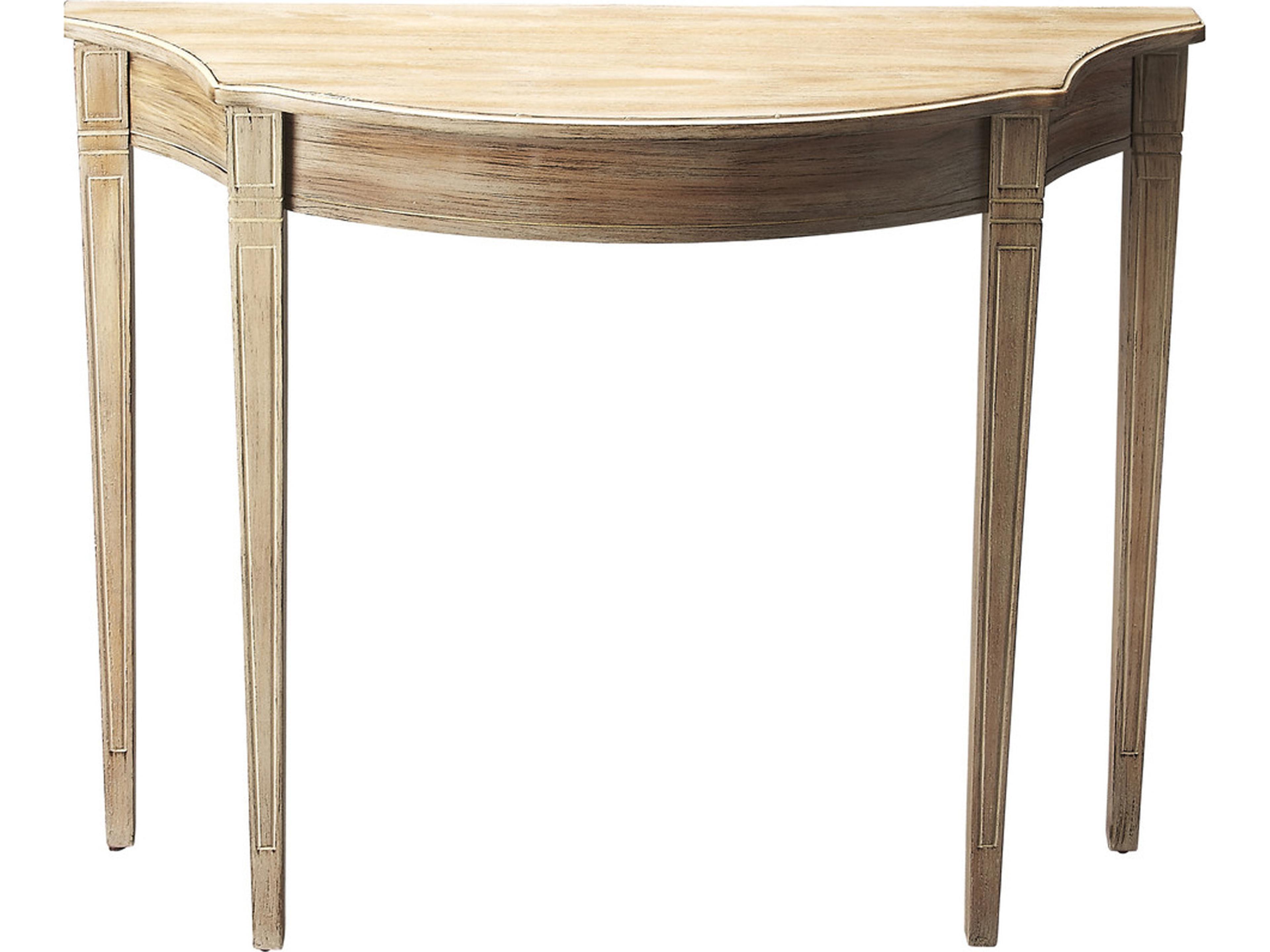 Chester Demilune Driftwood Console Table