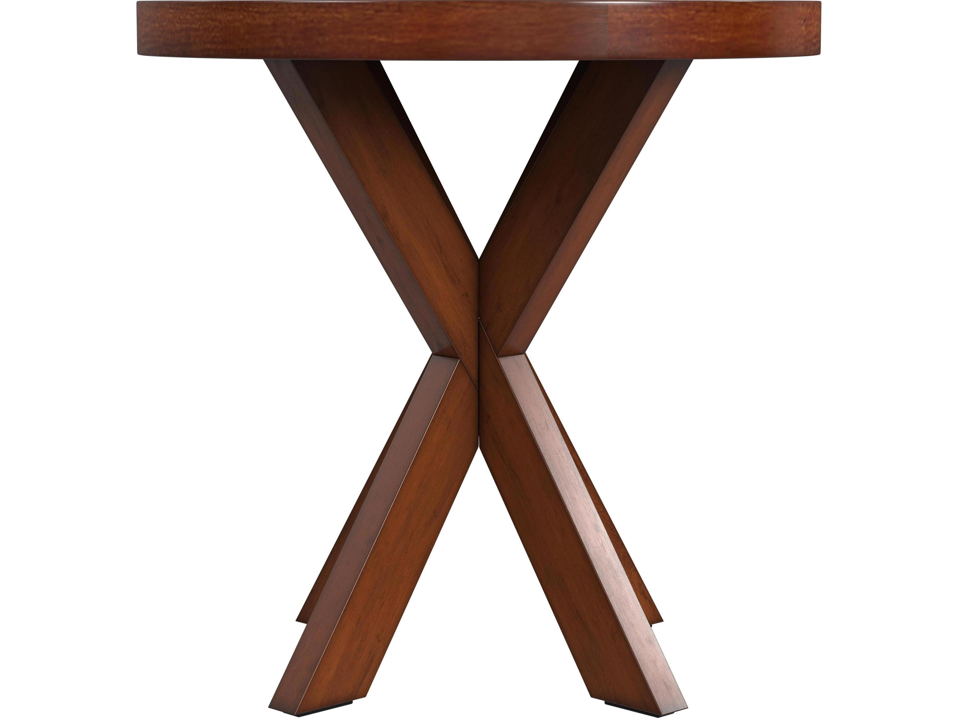 Butler Pendleton Round Wood Antique Cherry End Table