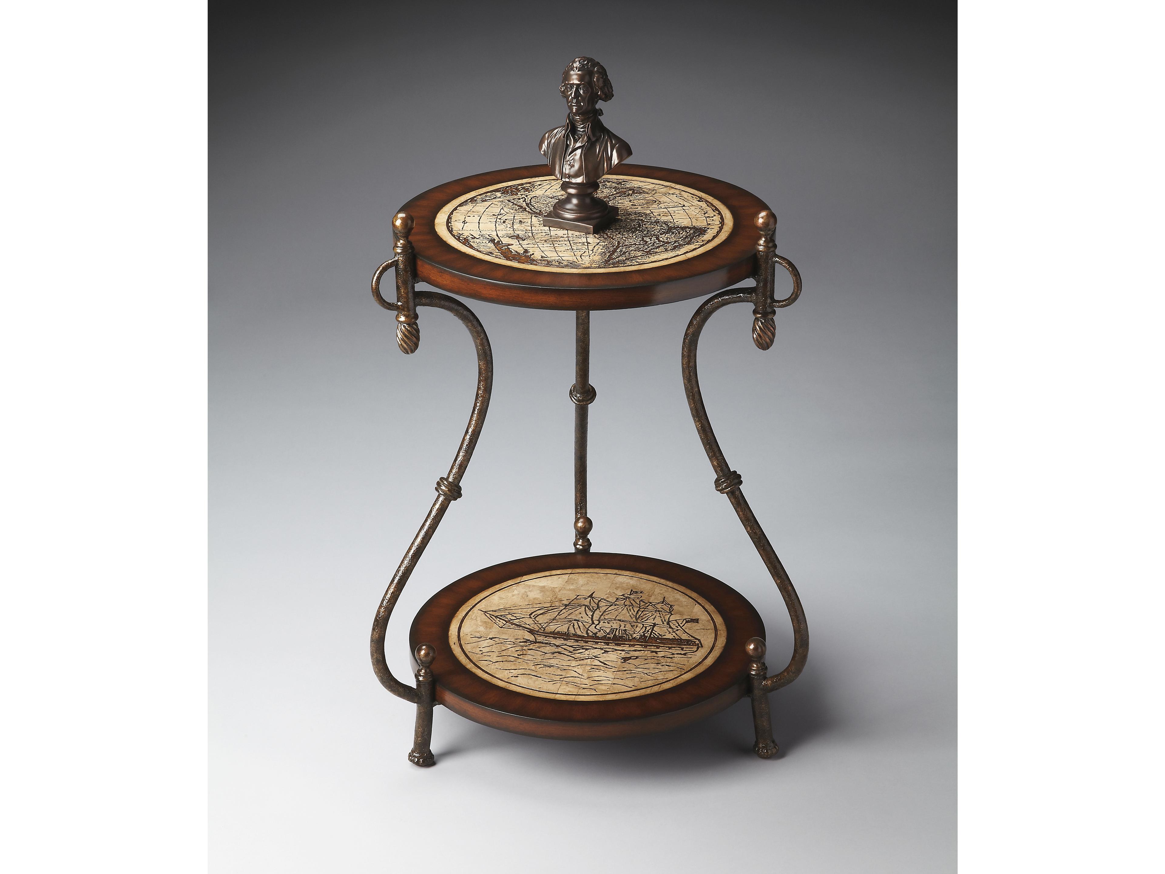 Butler Magellan Round Stone Heritage End Table