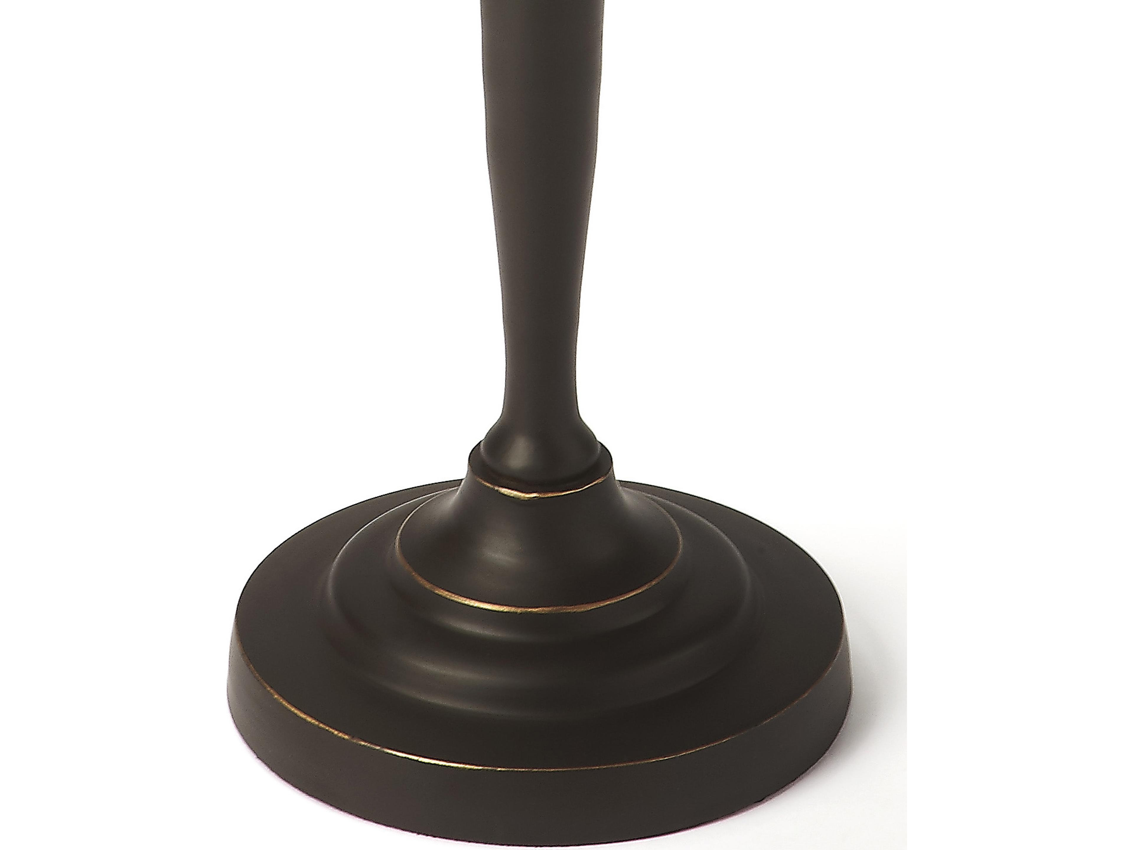 Butler Langford Round Metal Black Gold End Table