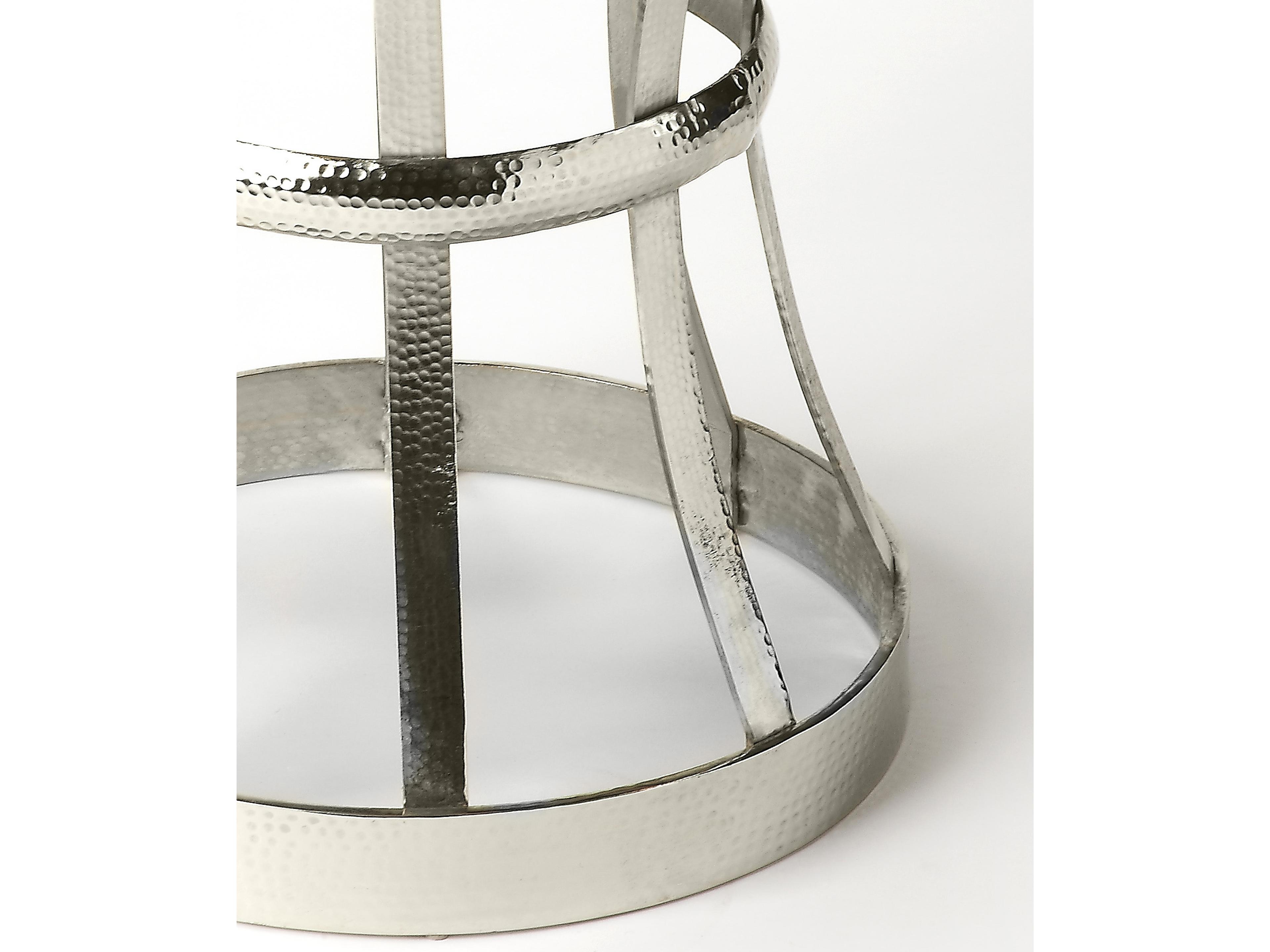 Butler Broussard Round Metal Industrial Chic End Table