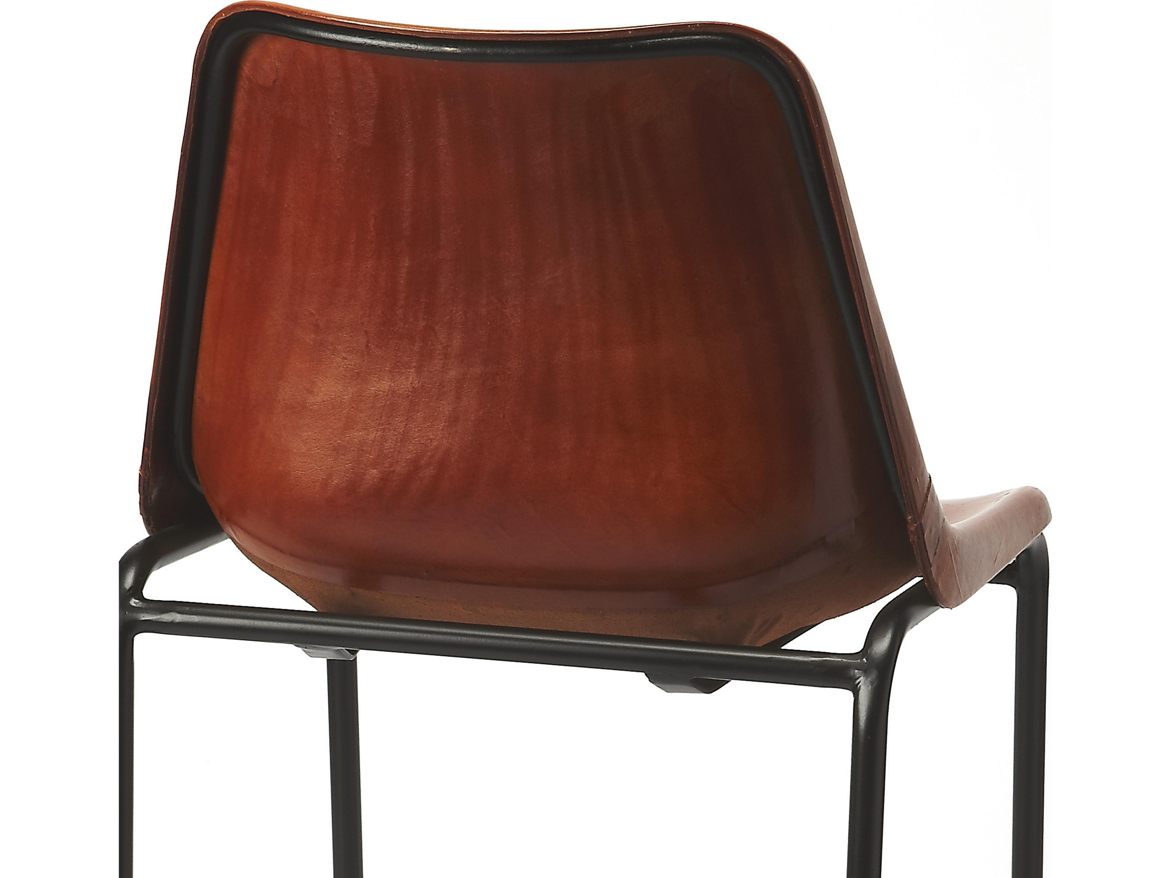 Butler Myles Brown Leather Bar Stool