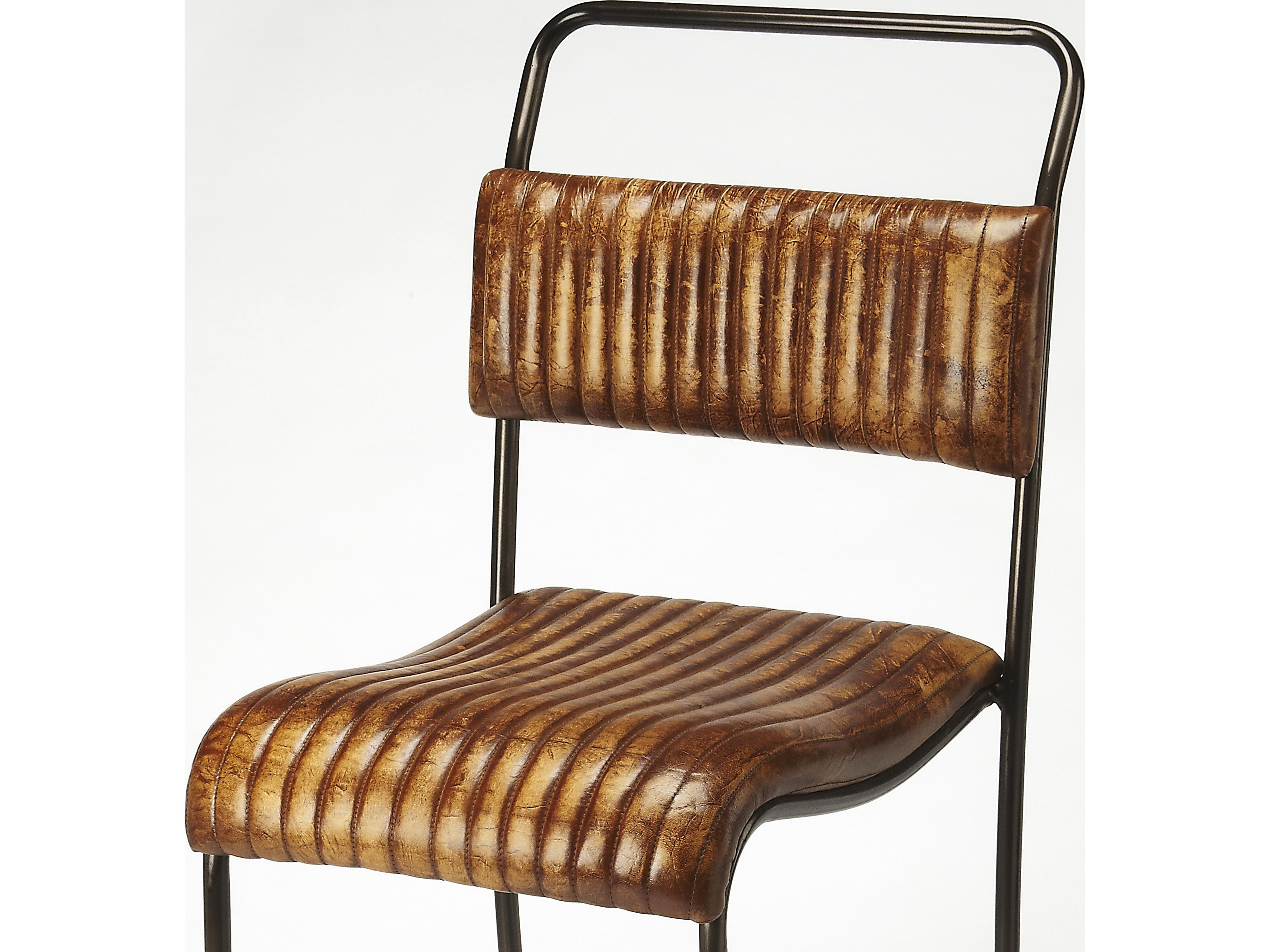 Butler Vega Brown Leather Bar Stool