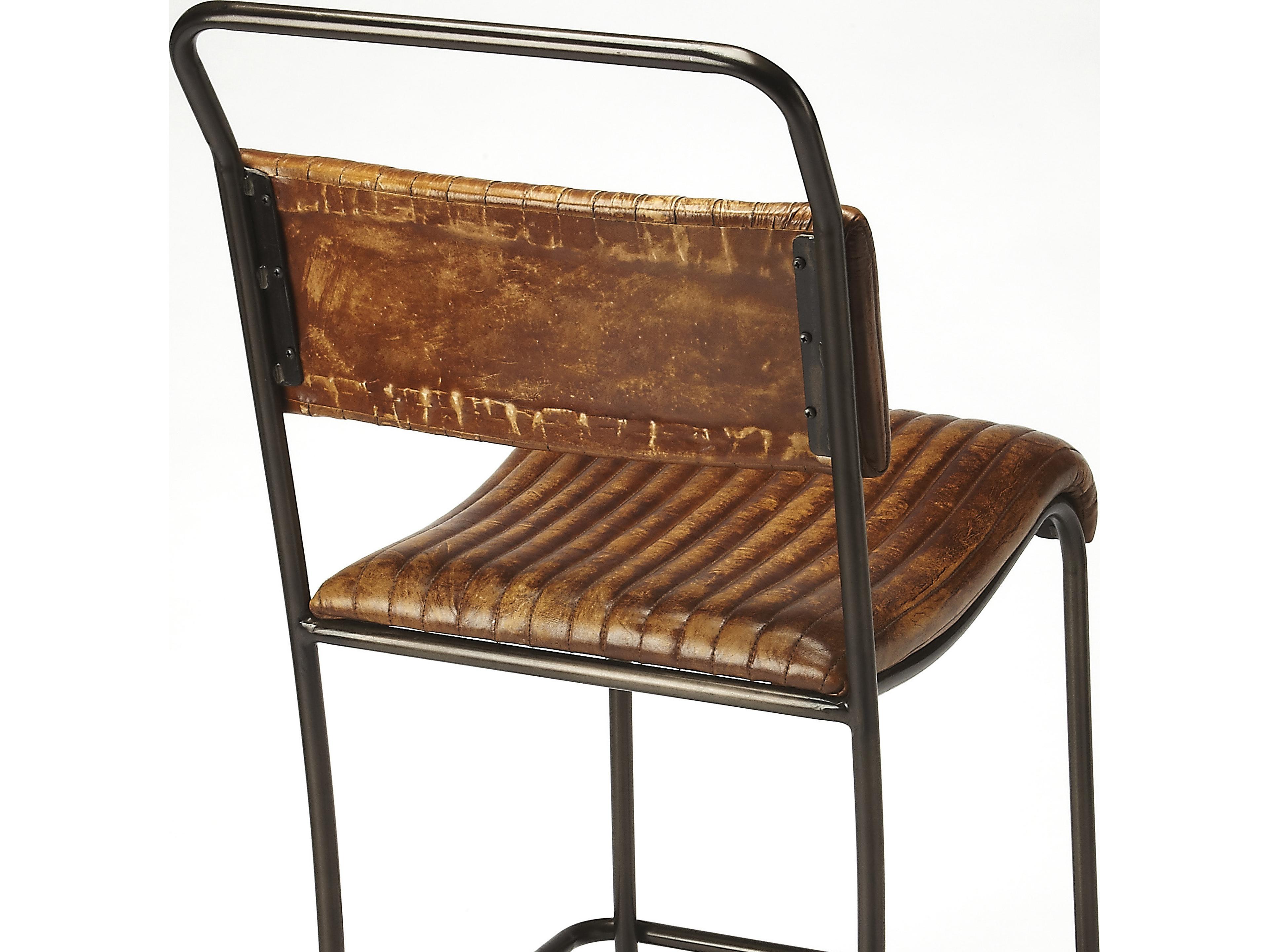 Butler Vega Brown Leather Bar Stool