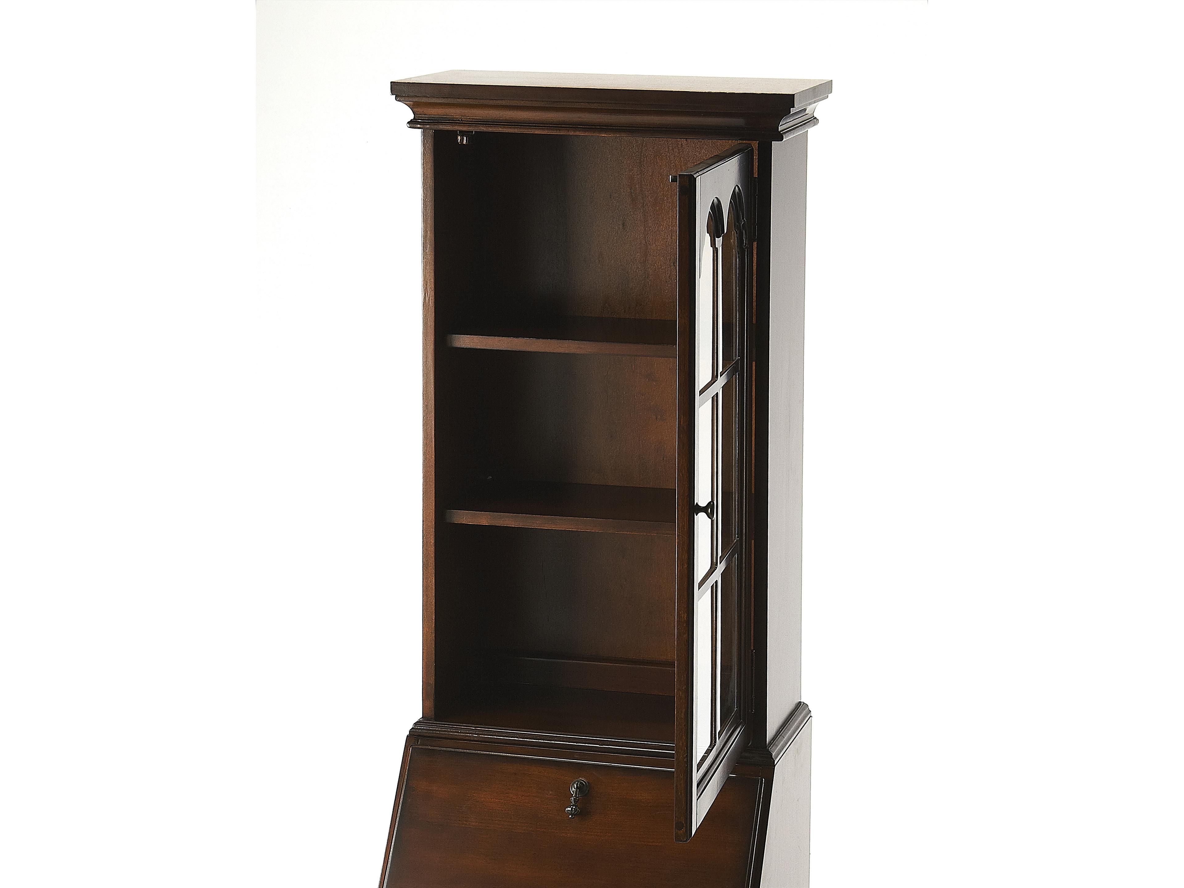 Butler Newlark Cherry Brown Poplar Wood Secretary Desk