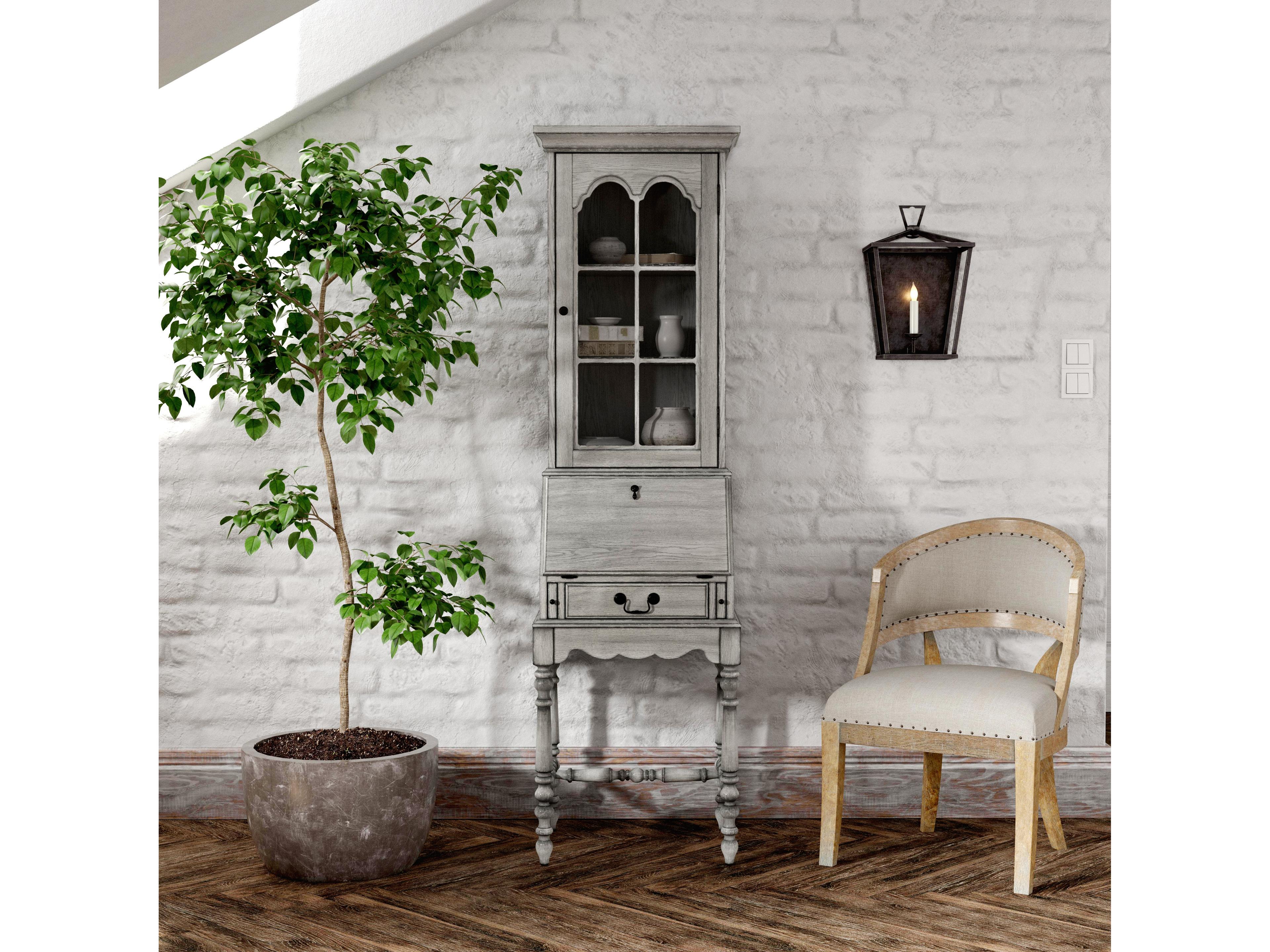 Butler Newlark Powder Gray Poplar Wood Secretary Desk