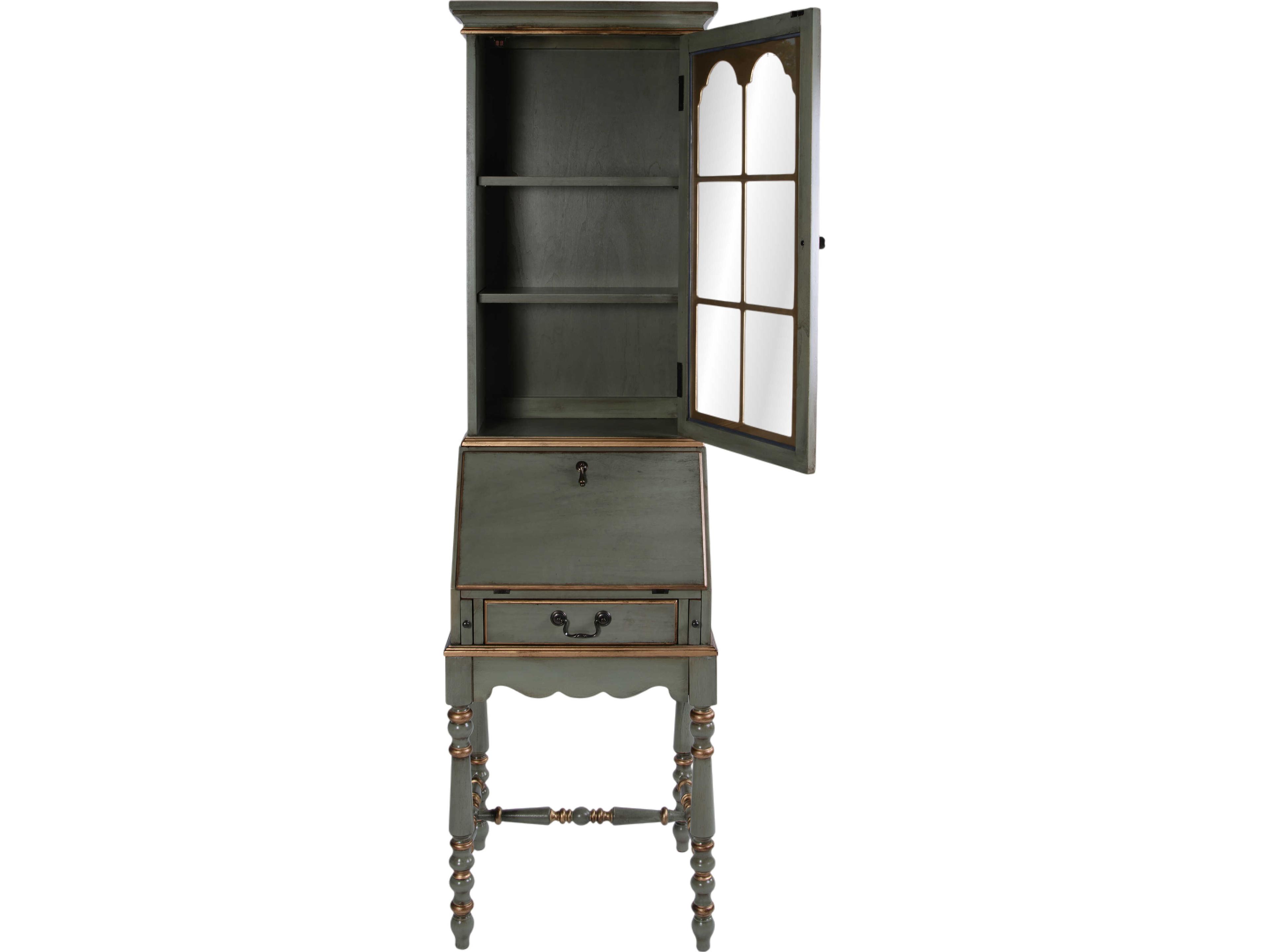 Butler Newlark Pastel Green Poplar Wood Secretary Desk