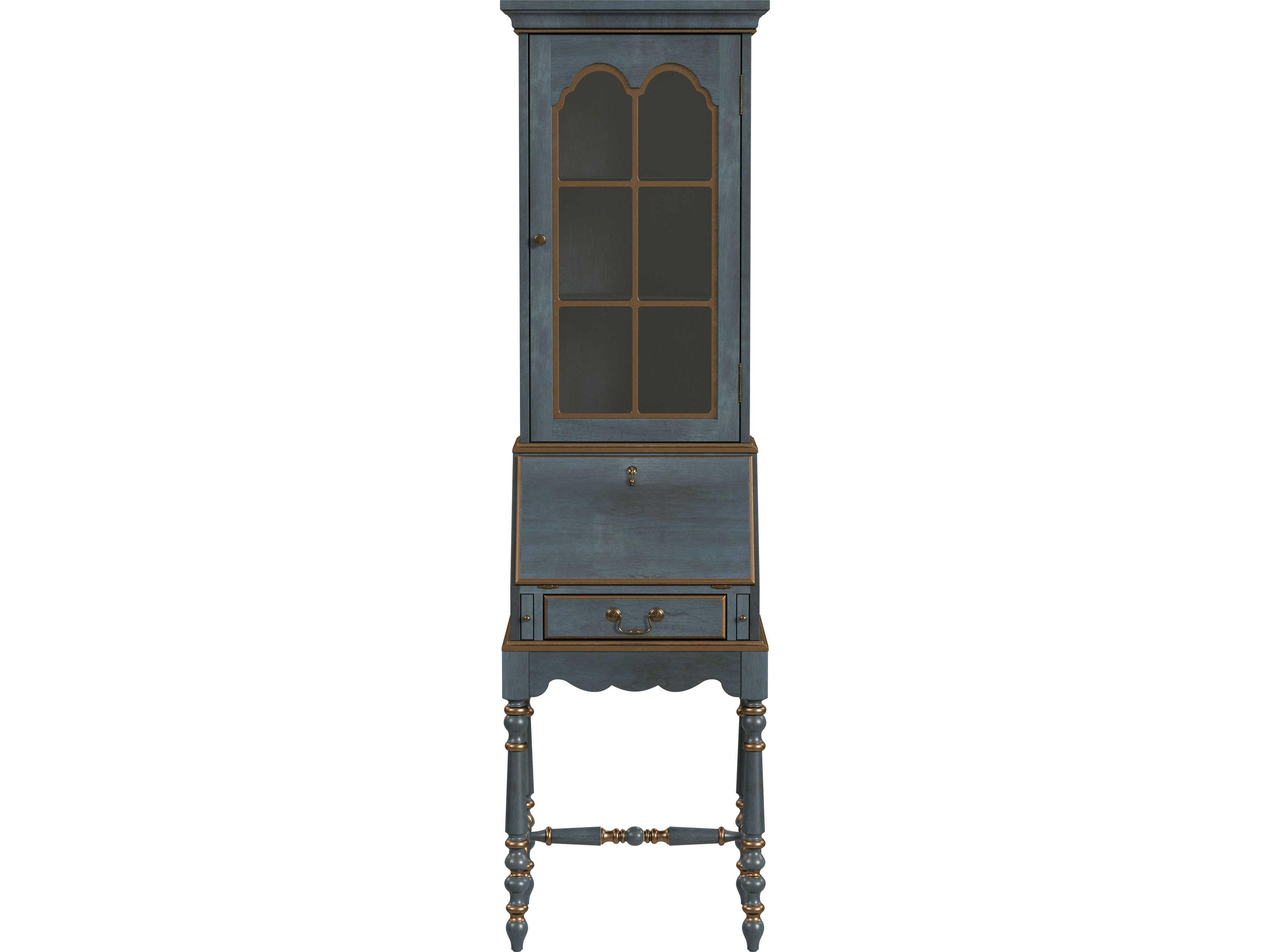 Butler Newlark Pastel Blue Poplar Wood Secretary Desk