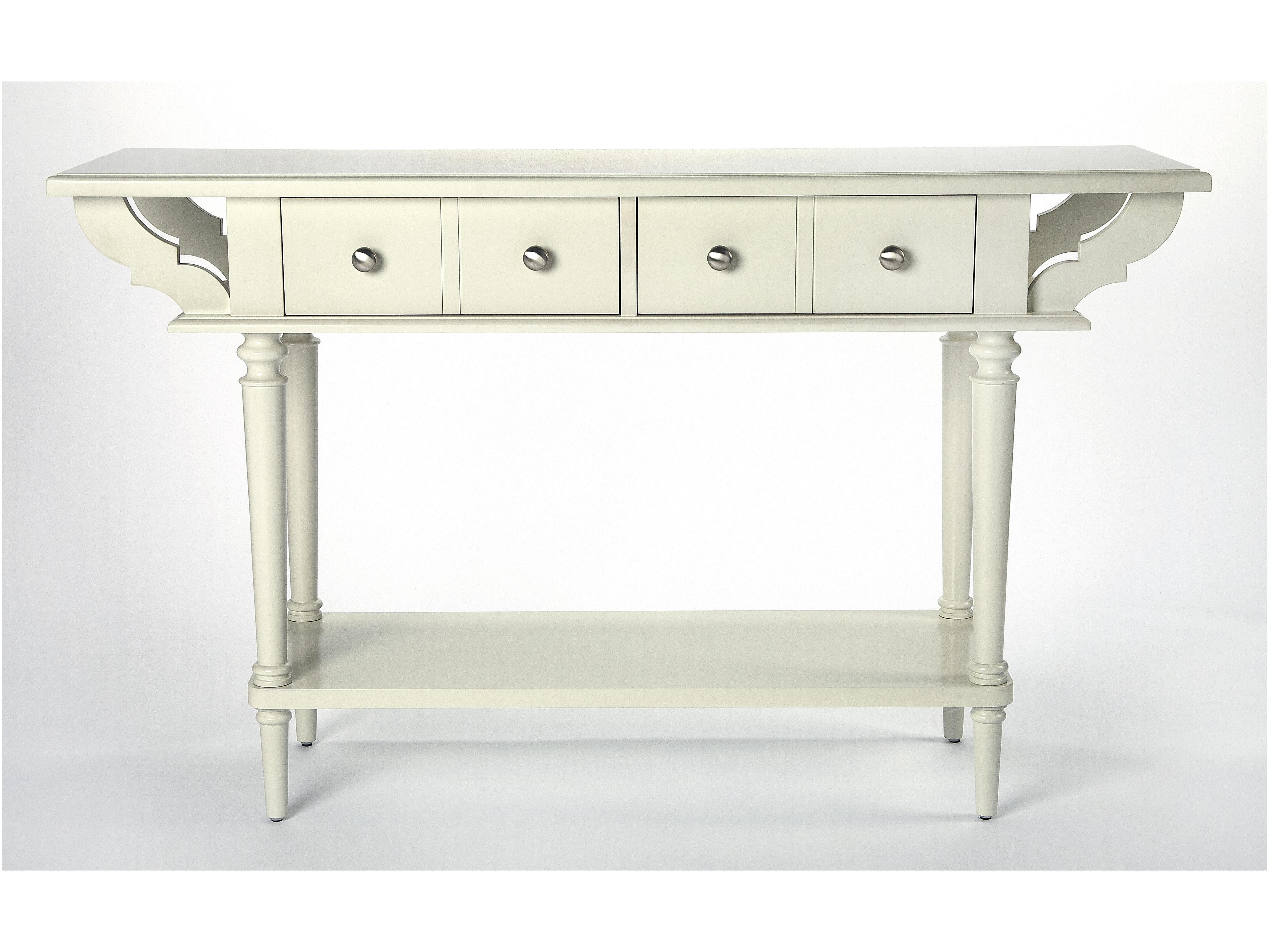 Butler Talia Rectangular Wood White Console Table