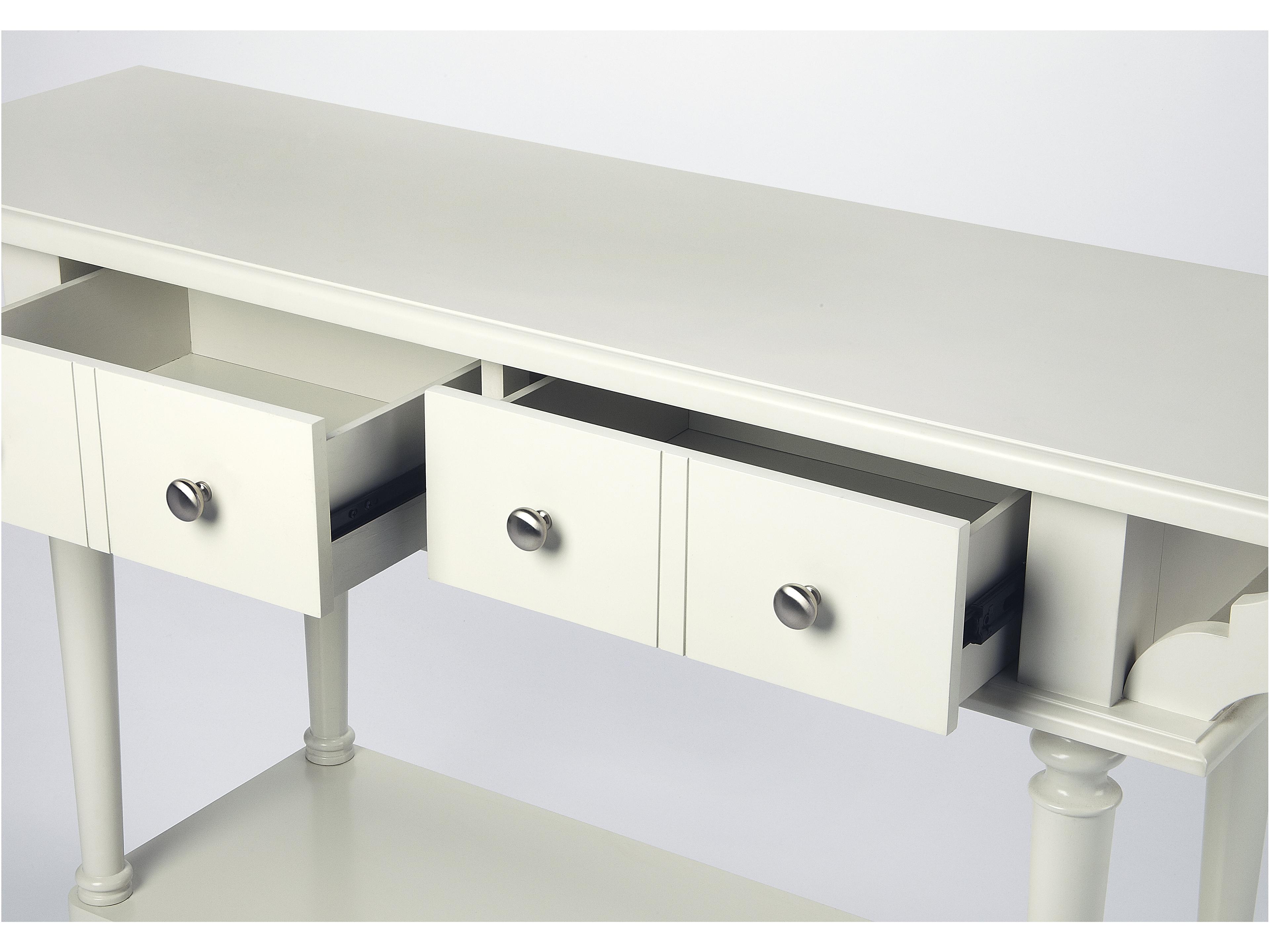 Butler Talia Rectangular Wood White Console Table
