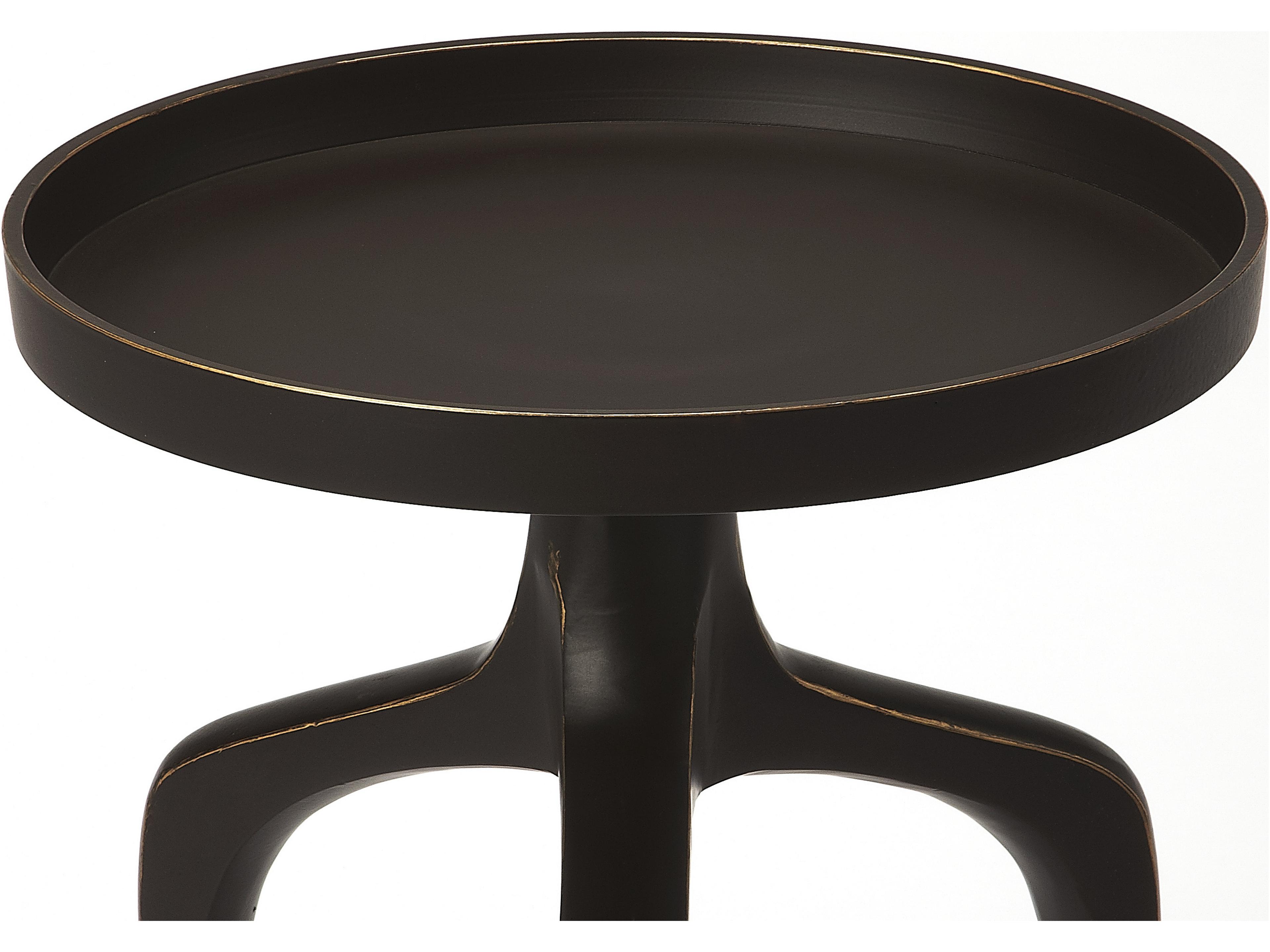 Butler Franco Round Metal Black End Table