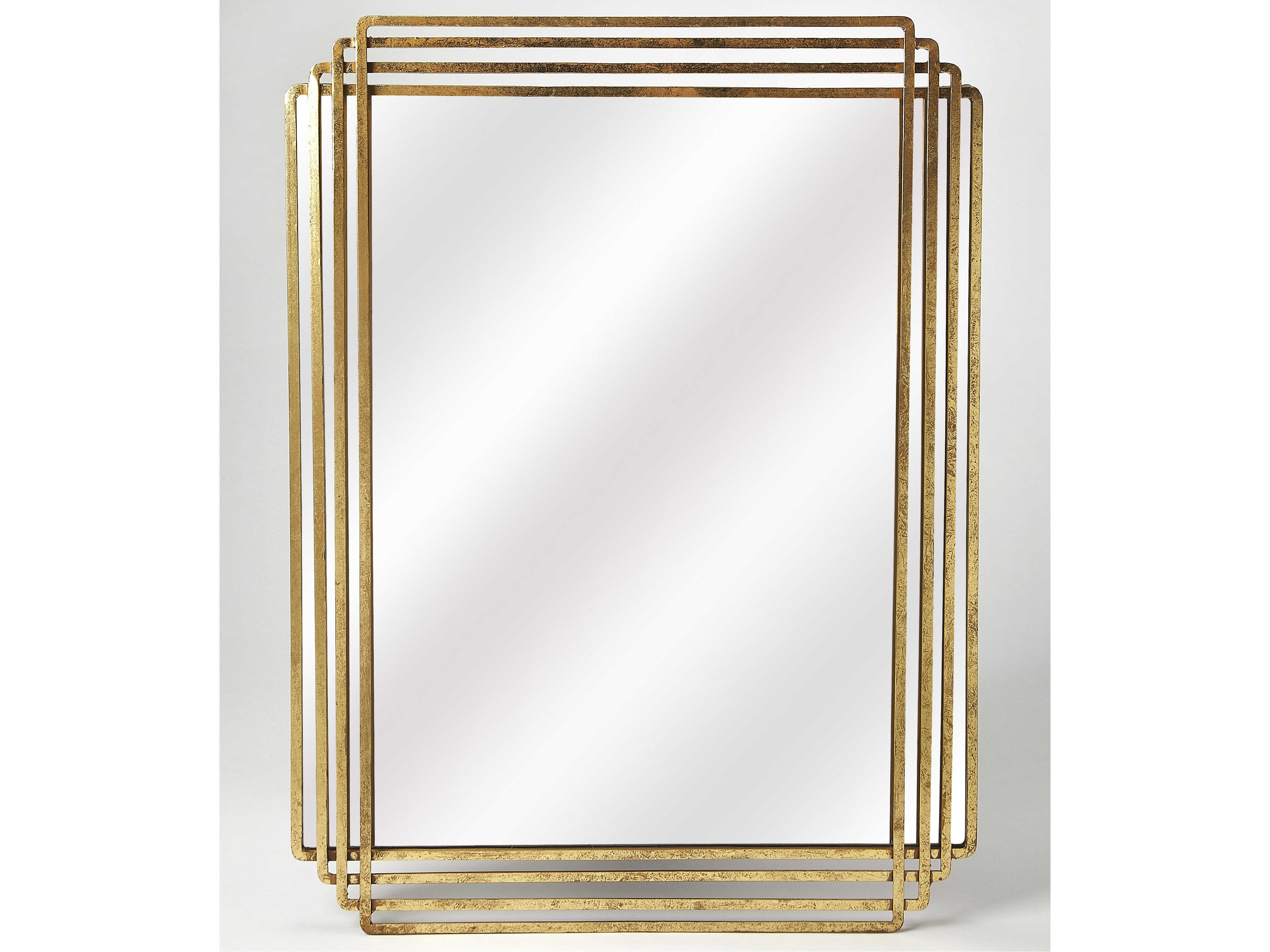 Uptown Antique Gold Rectangular Wall Mirror