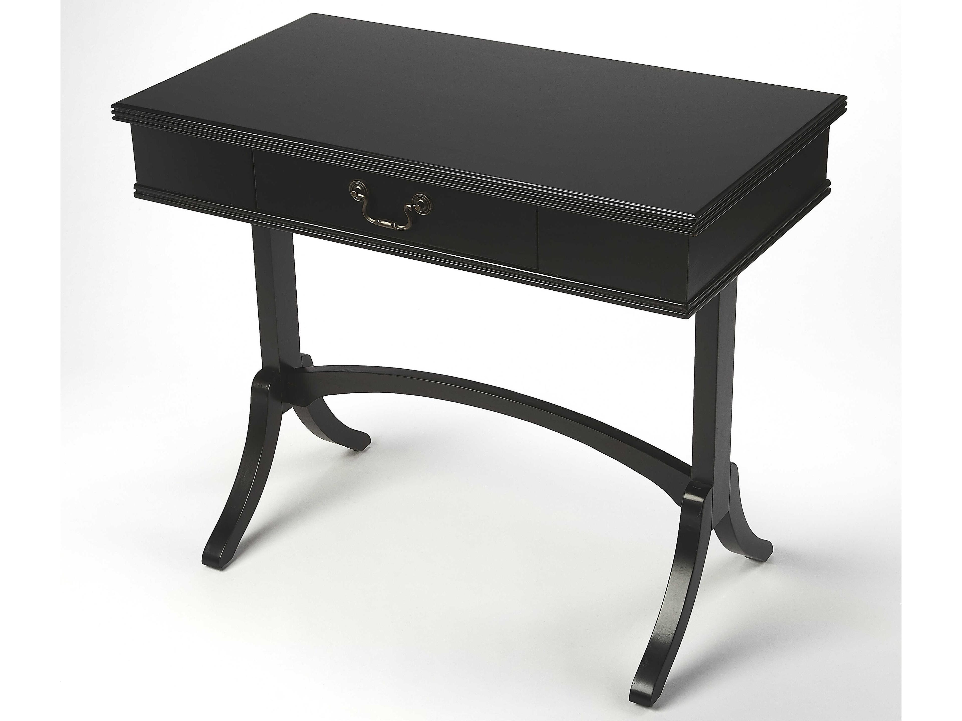 Butler Alta Black Acacia Wood Writing Desk