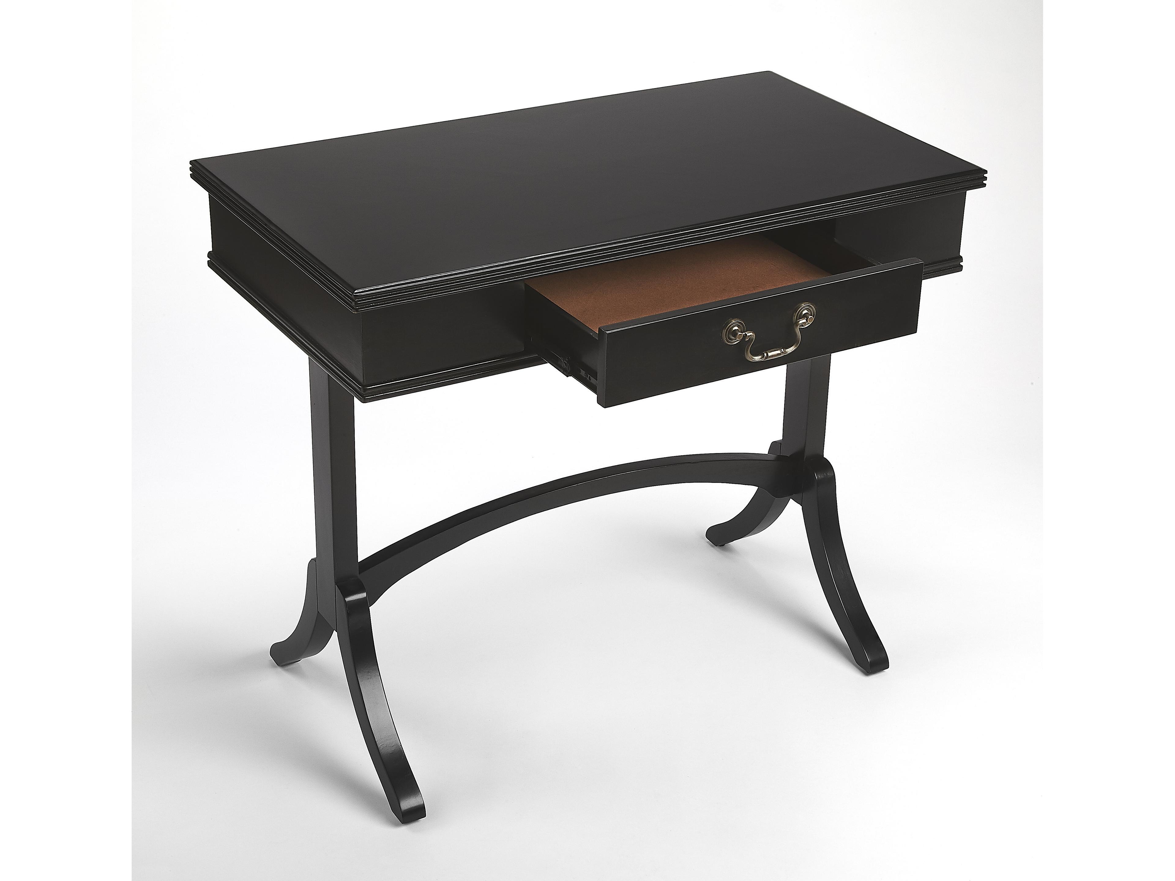 Butler Alta Black Acacia Wood Writing Desk