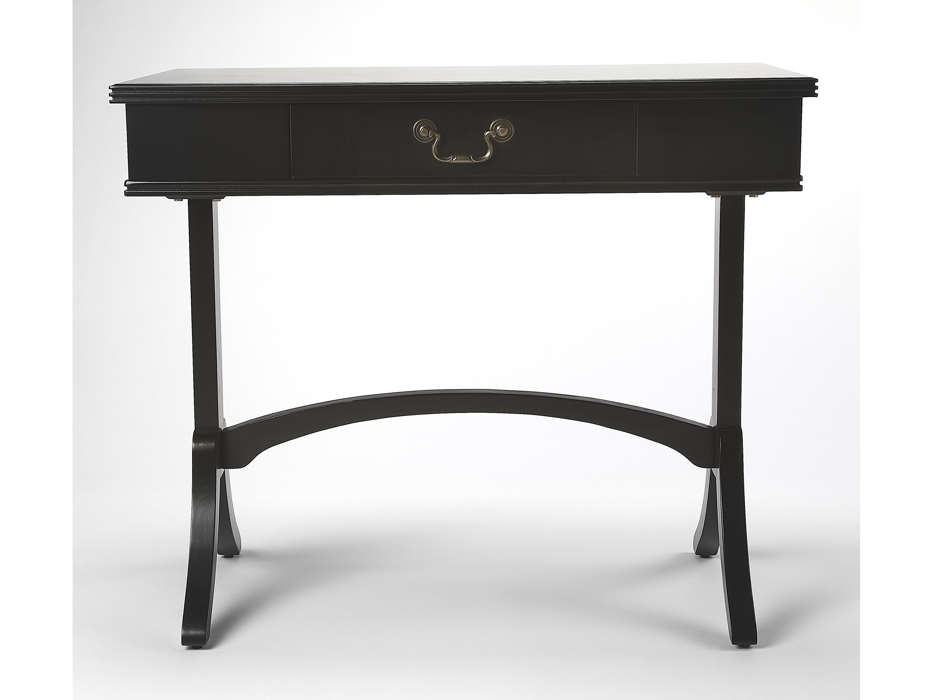Butler Alta Black Acacia Wood Writing Desk