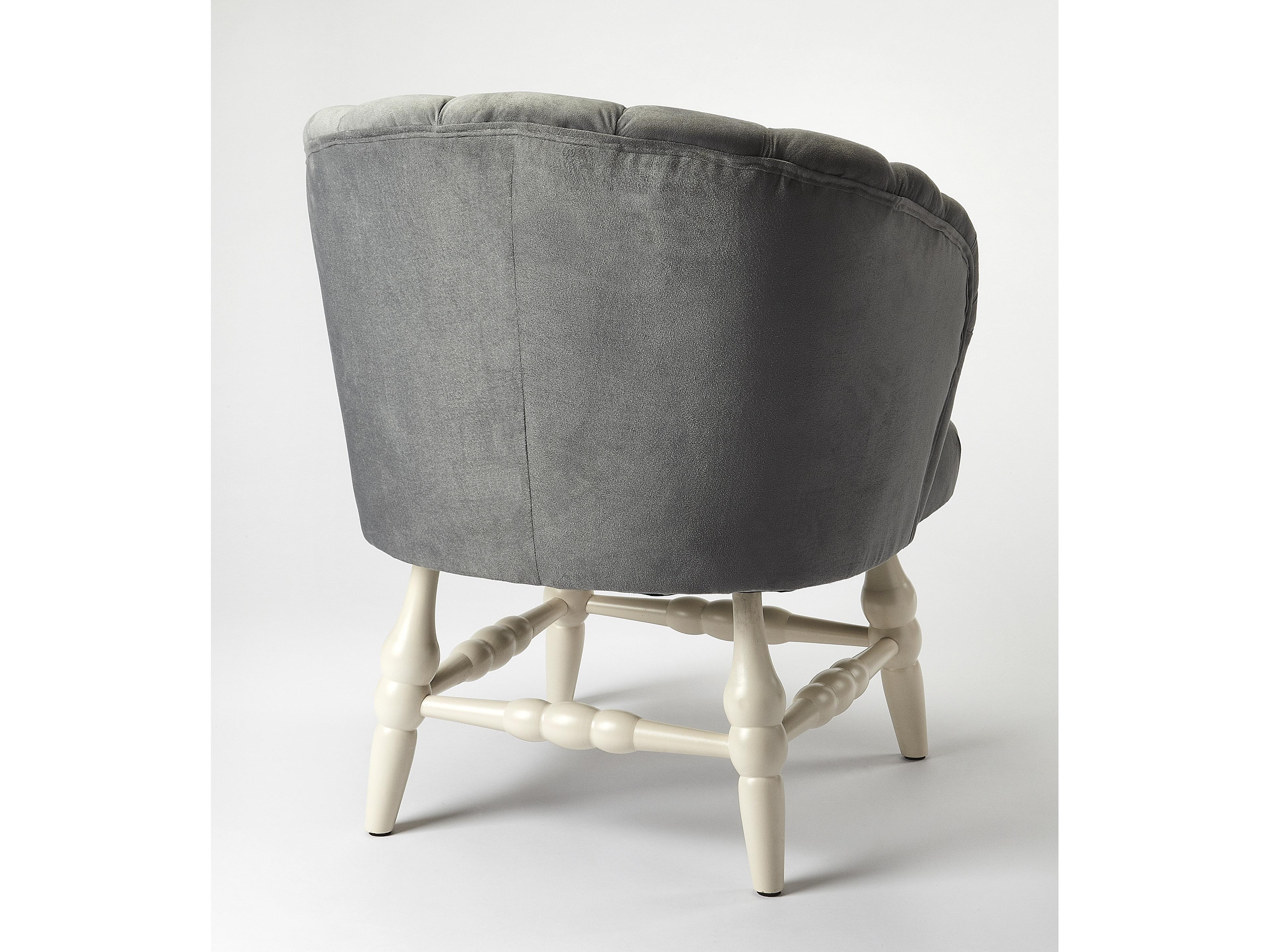 Butler Malcom Gray Velvet Accent Chair