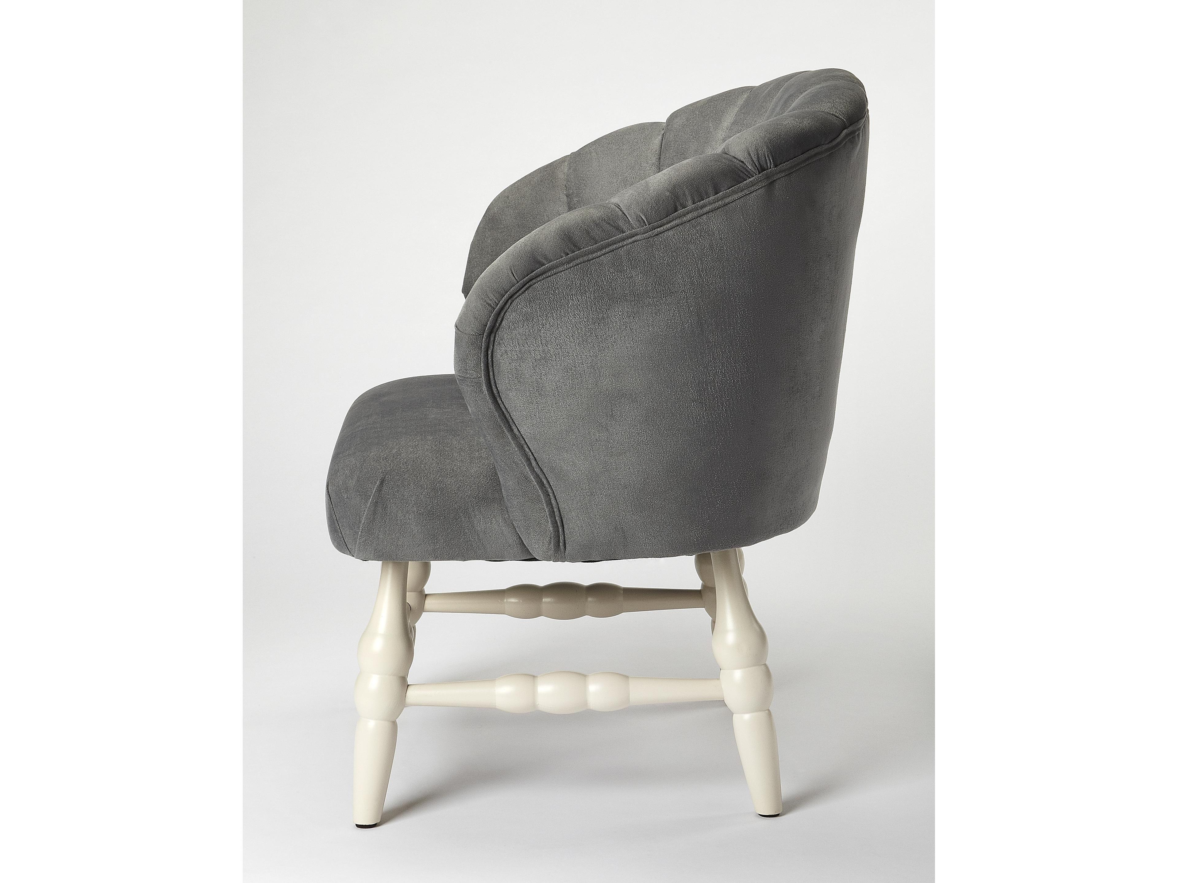 Butler Malcom Gray Velvet Accent Chair