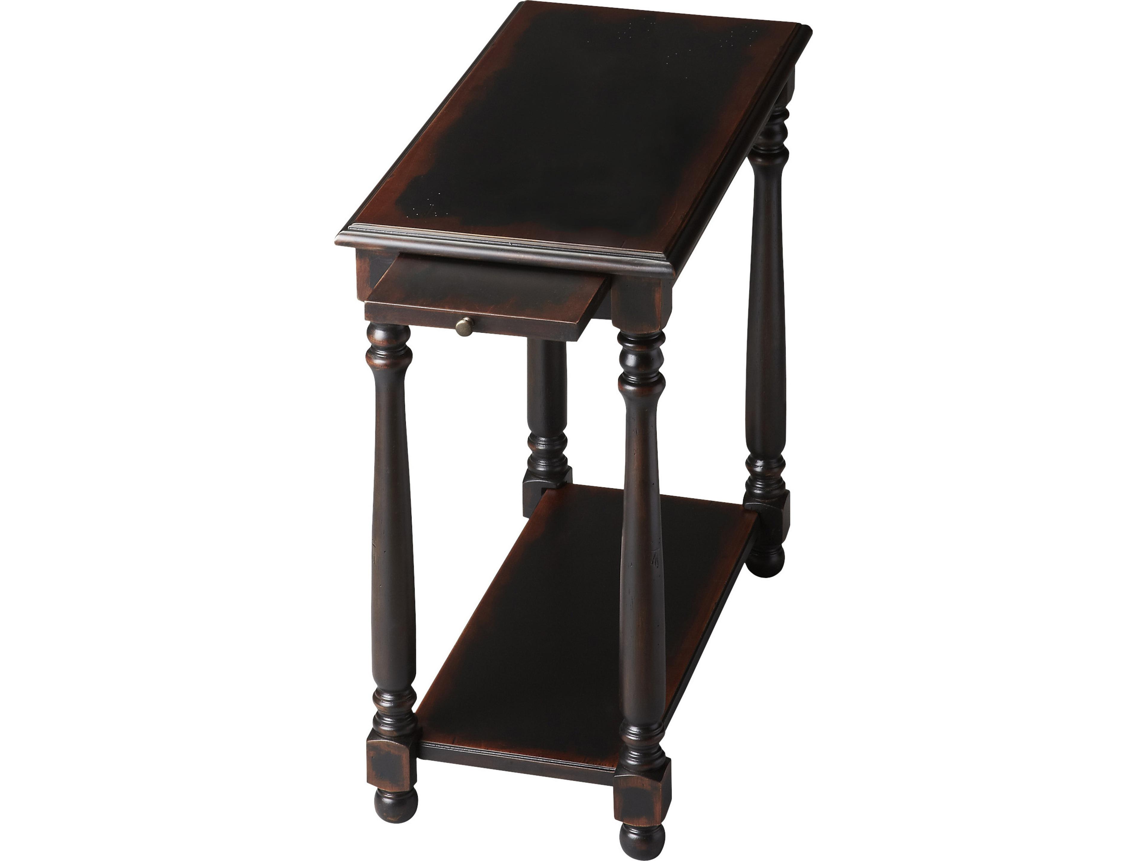 Devane Rectangular Wood Midnight Rose End Table