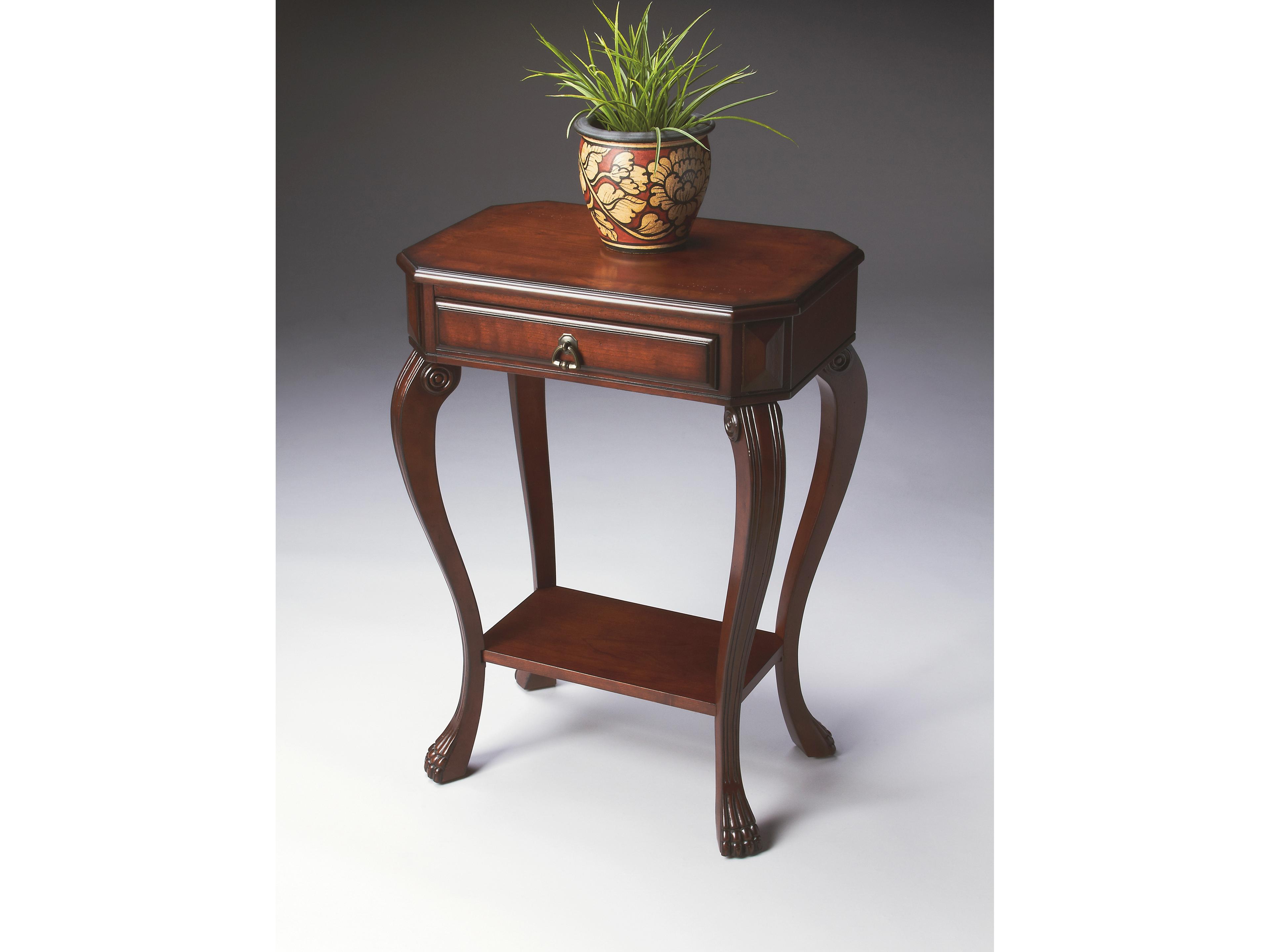 Butler Channing Rectangular Wood Cherry Console Table