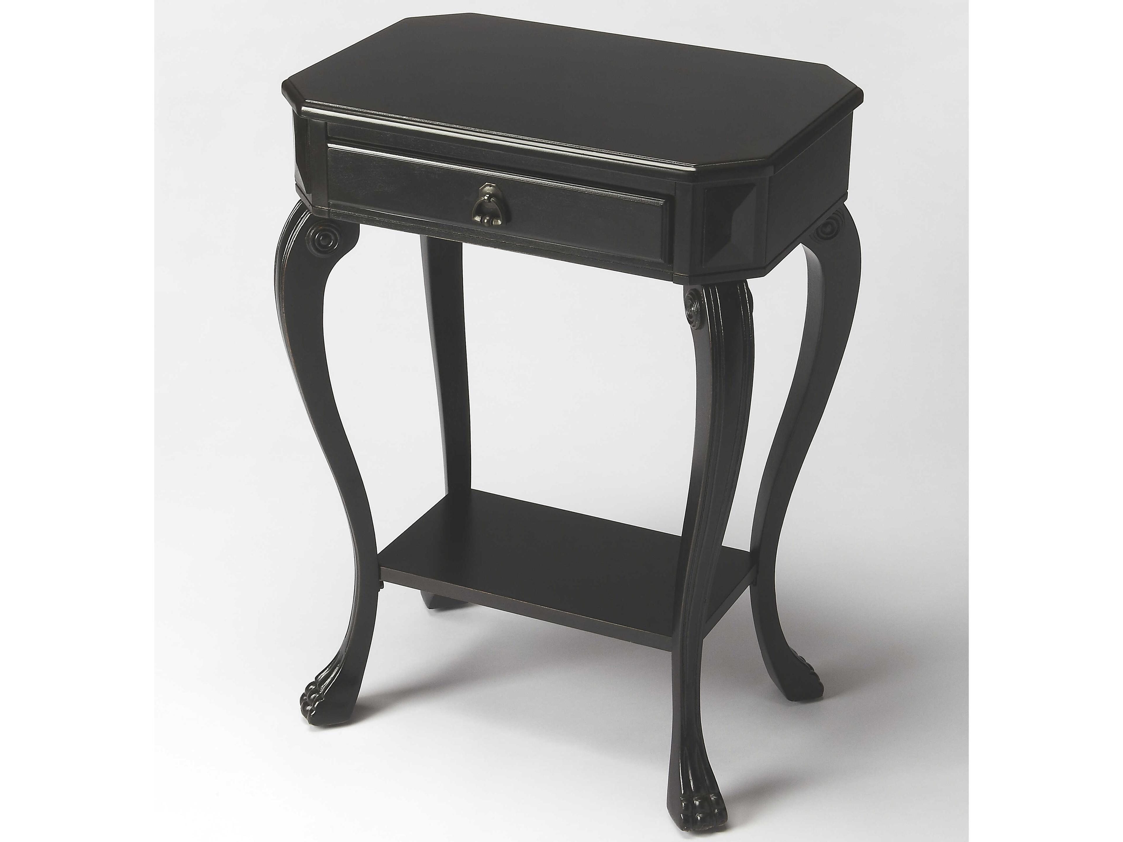 Channing Rectangular Wood Black Licorice Console Table