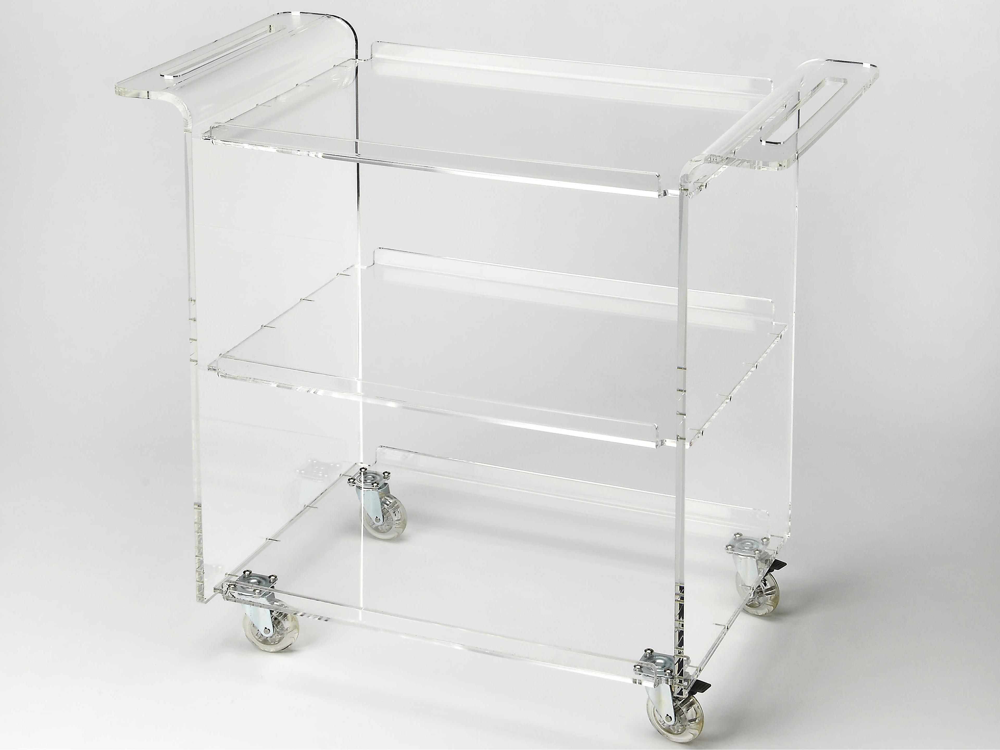 Crystal Clear Acrylic Bar Cart