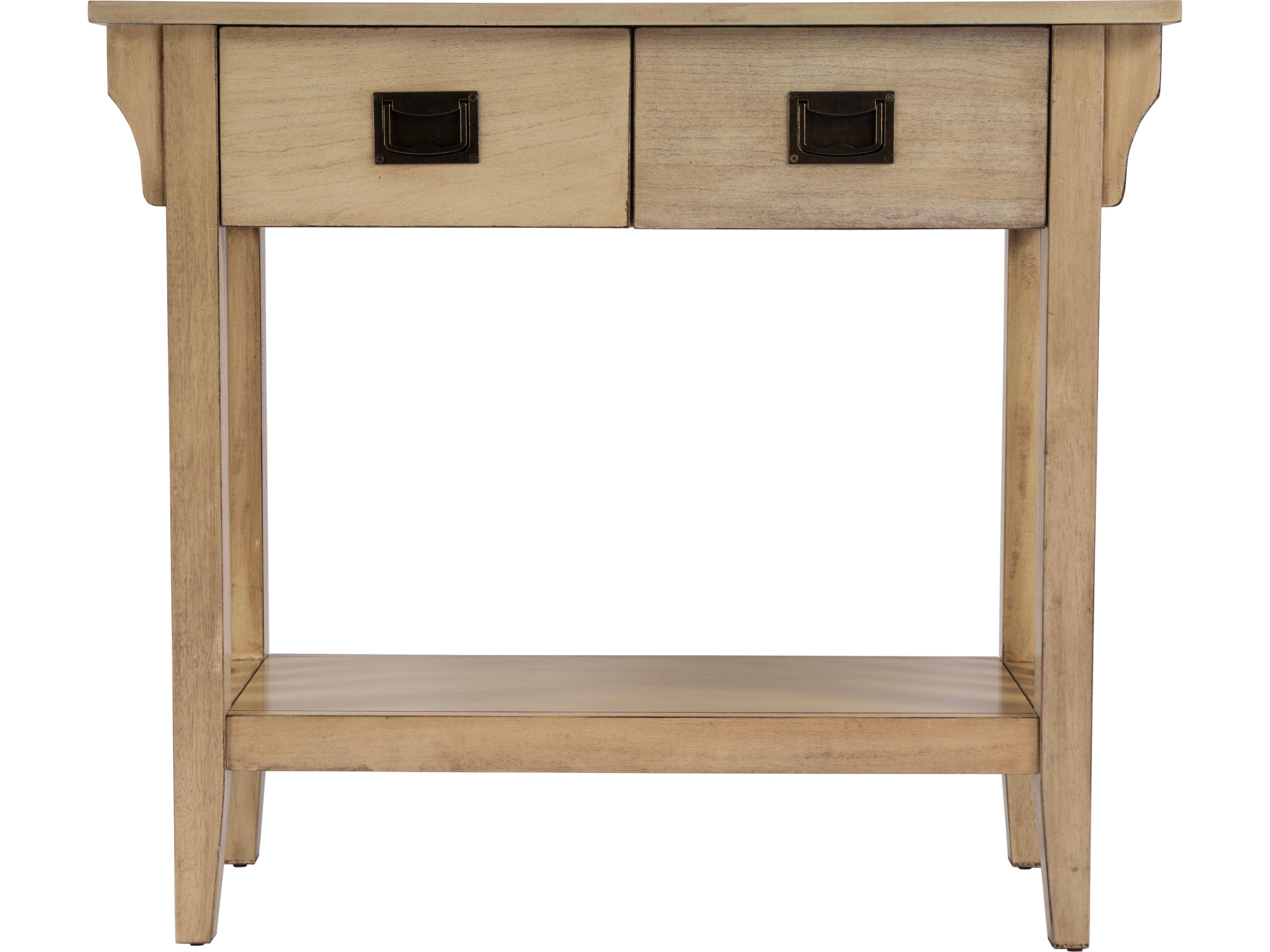 Butler Larina Rectangular Wood Antique Beige Console Table