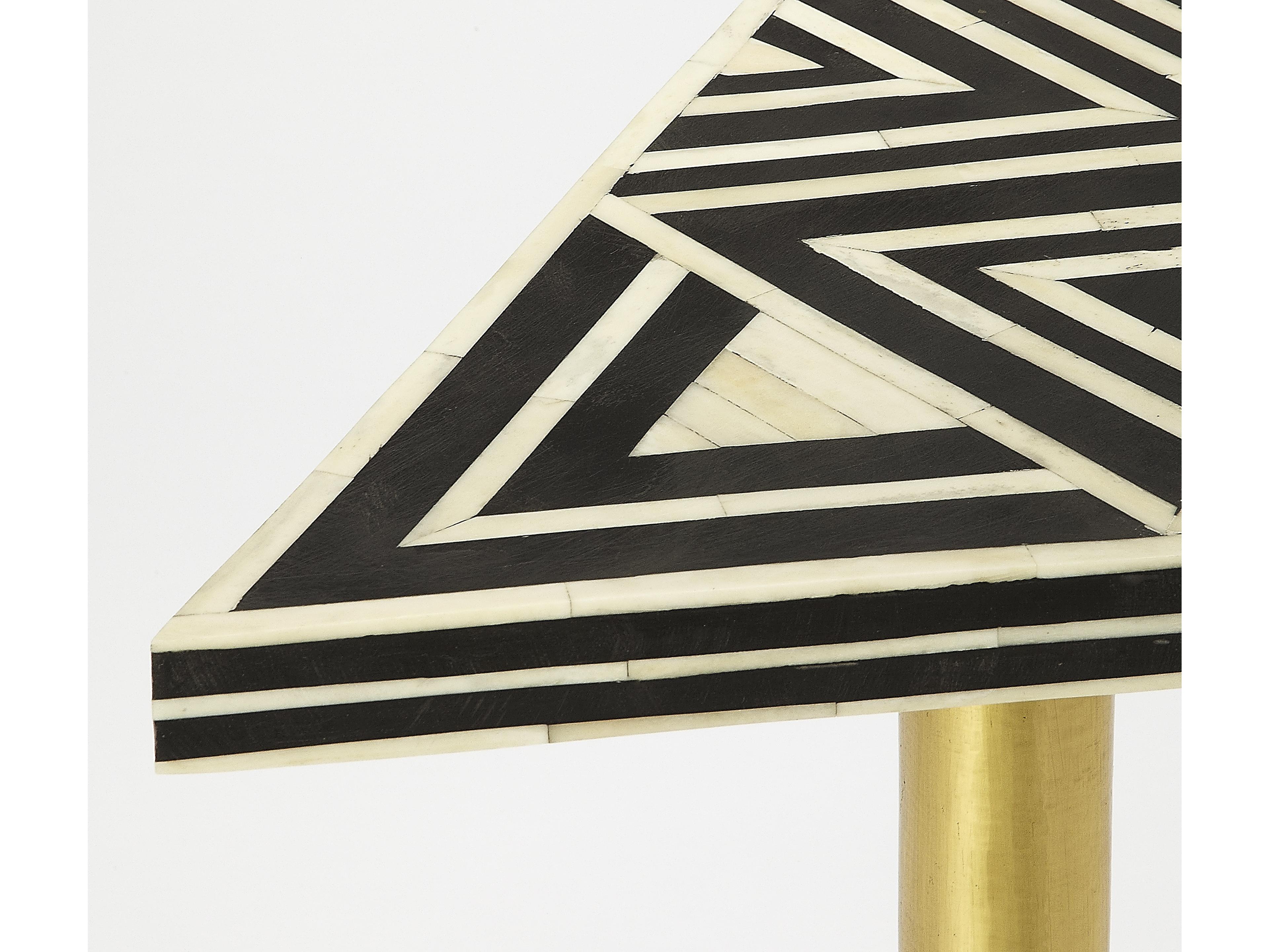 Butler Draper Rectangular Black Bone Inlay End Table