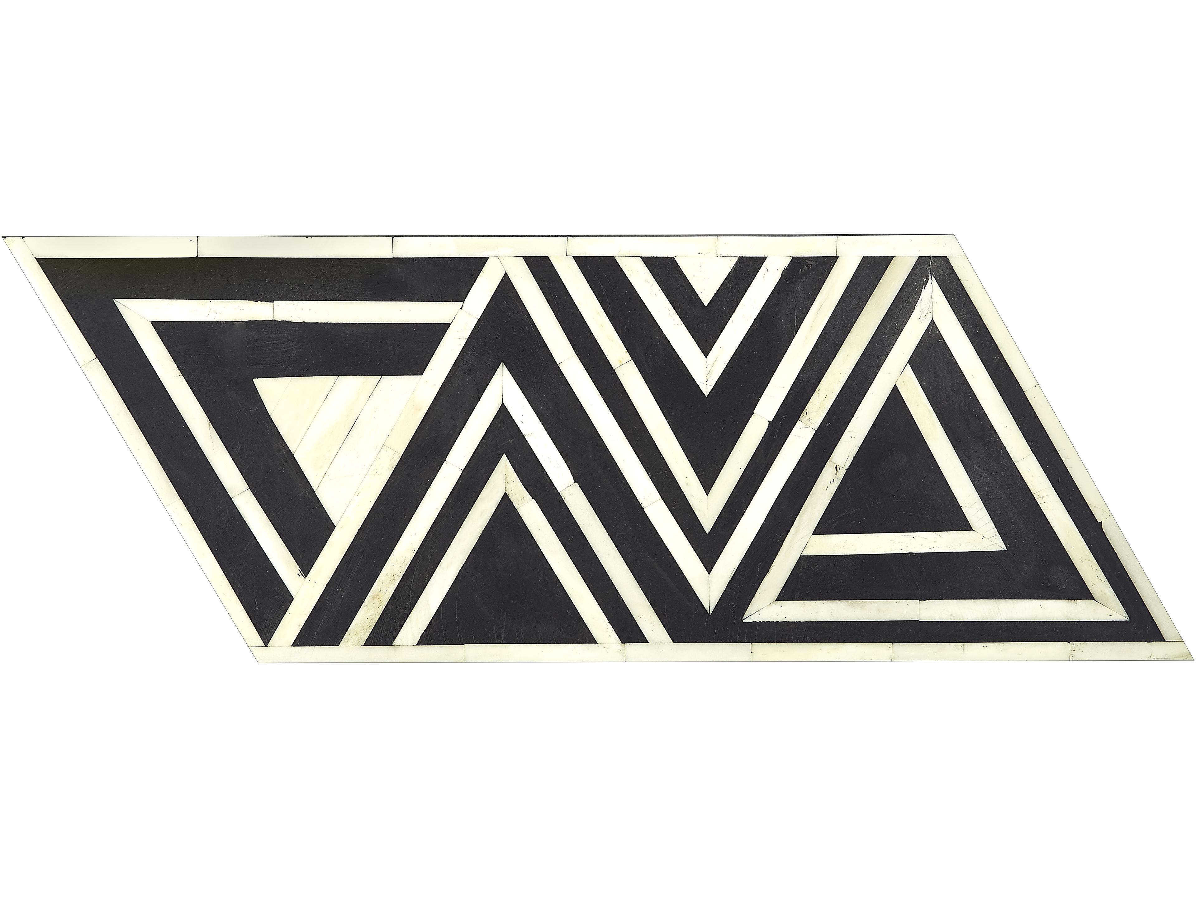 Butler Draper Rectangular Black Bone Inlay End Table