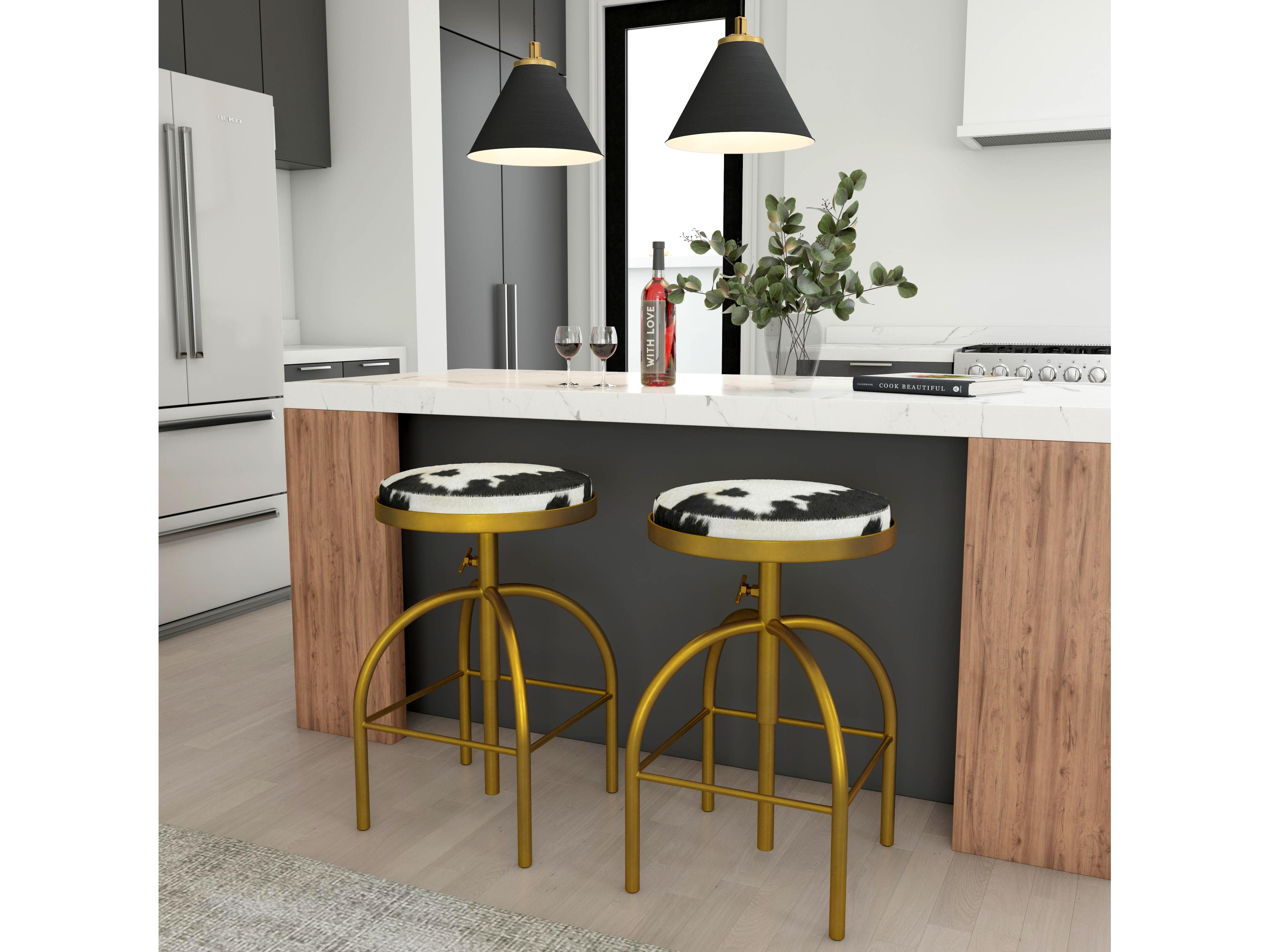 Butler Grogan Leather Adjustable Counter Stool