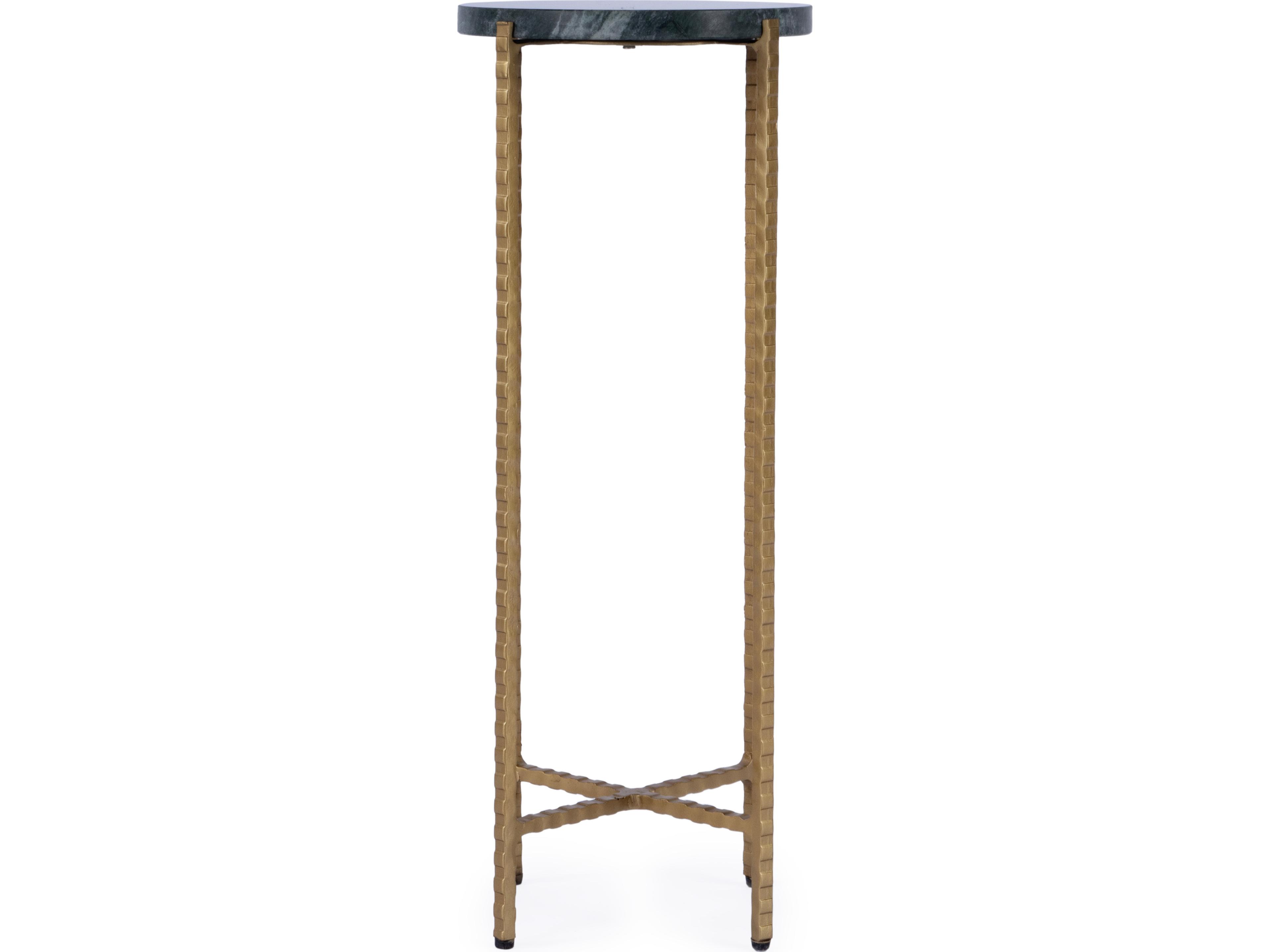 Butler Nigella Round Green Marble End Table