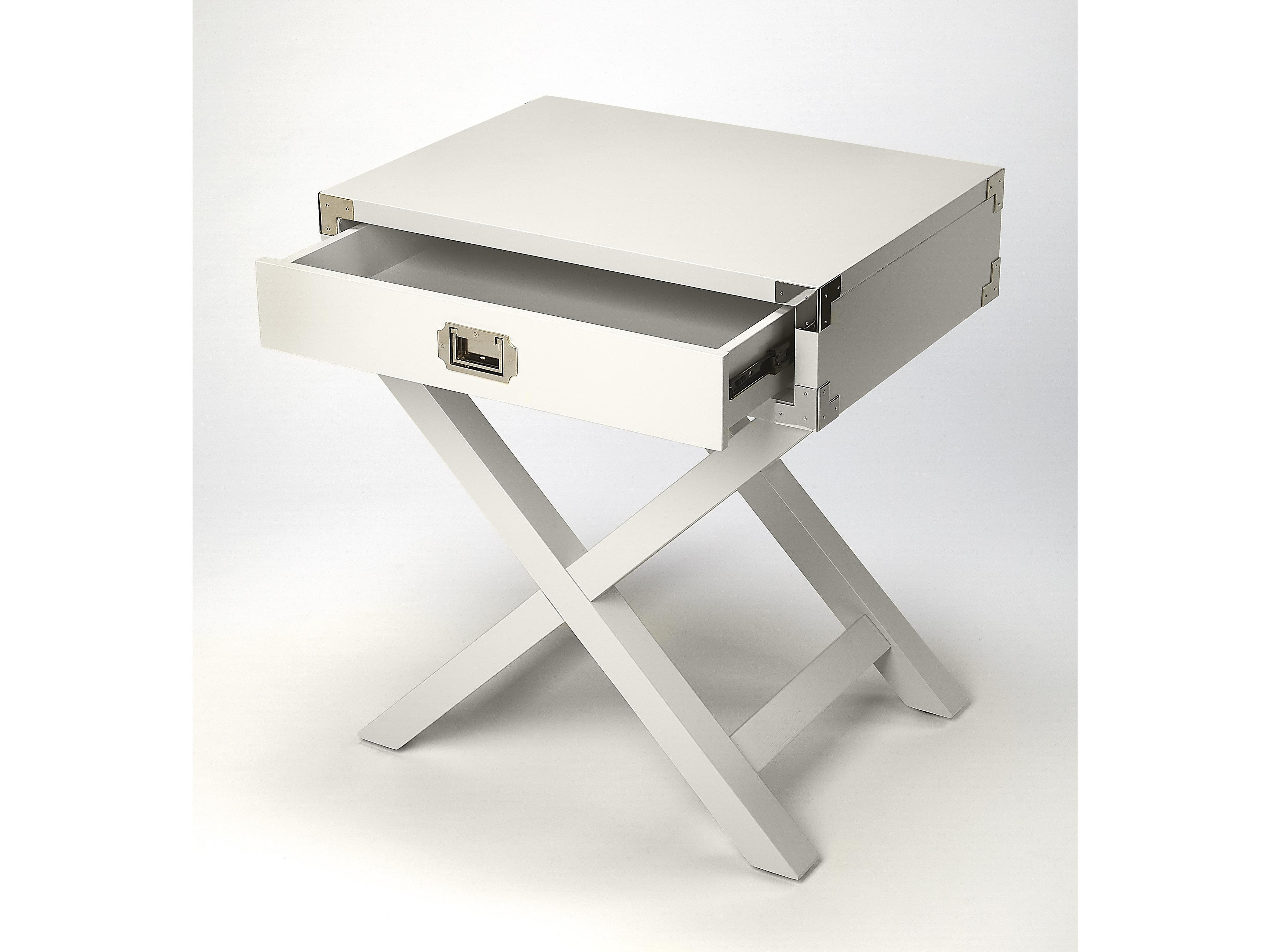 Butler Anew Rectangular Wood White End Table