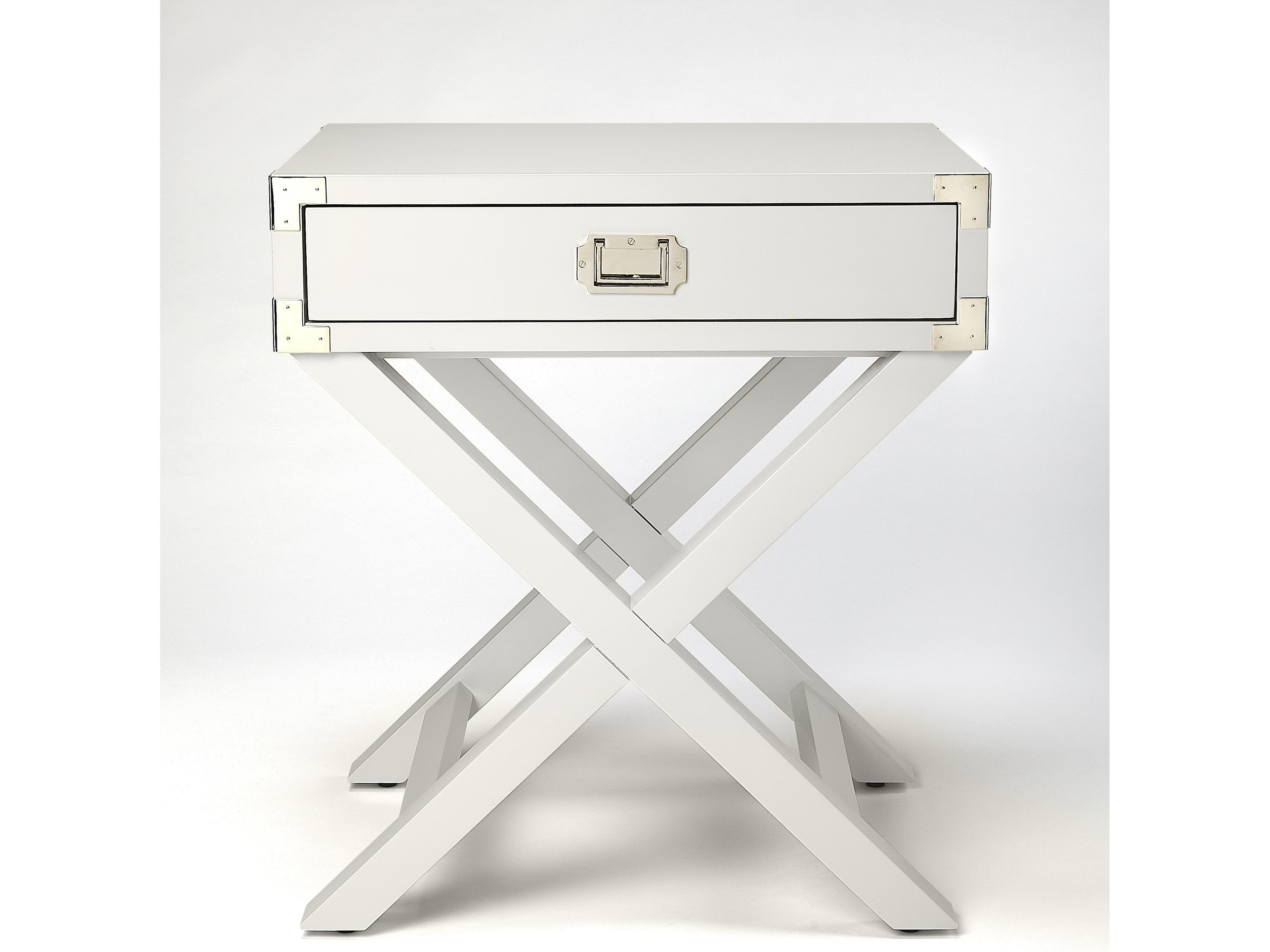 Butler Anew Rectangular Wood White End Table