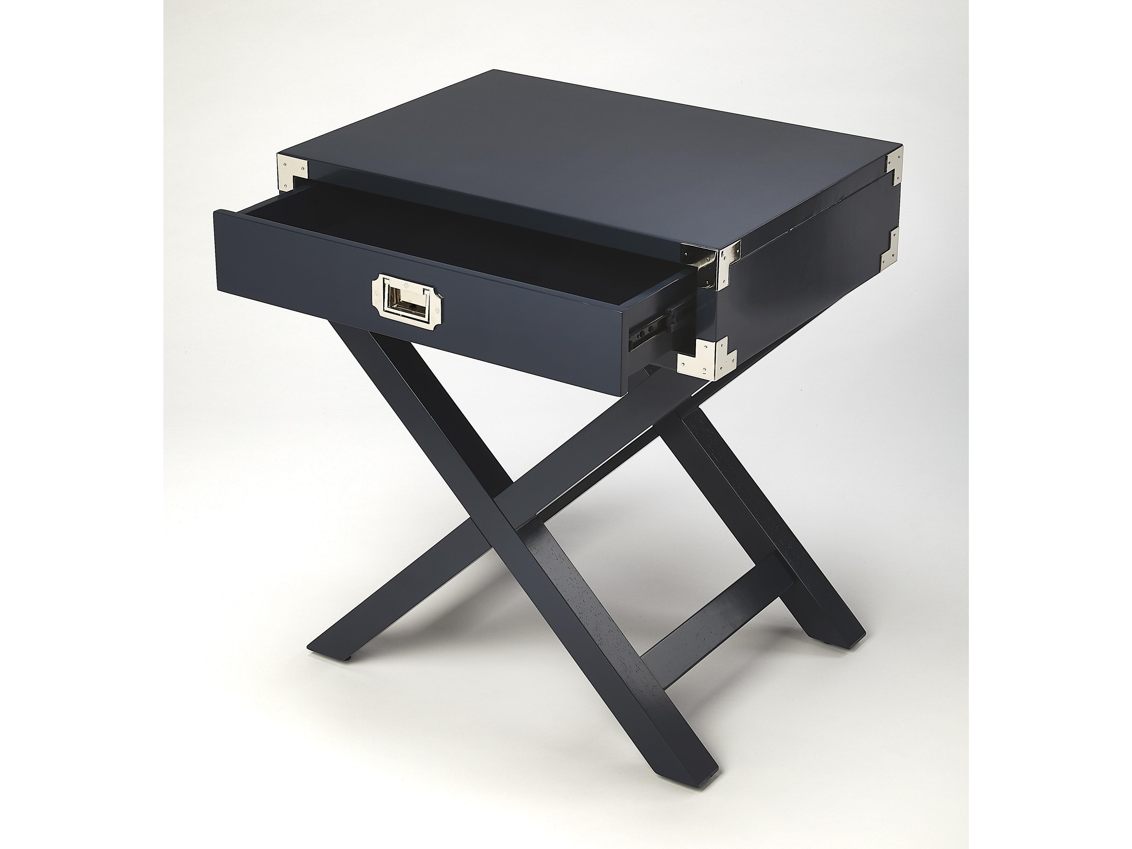 Butler Anew Rectangular Wood Blue End Table