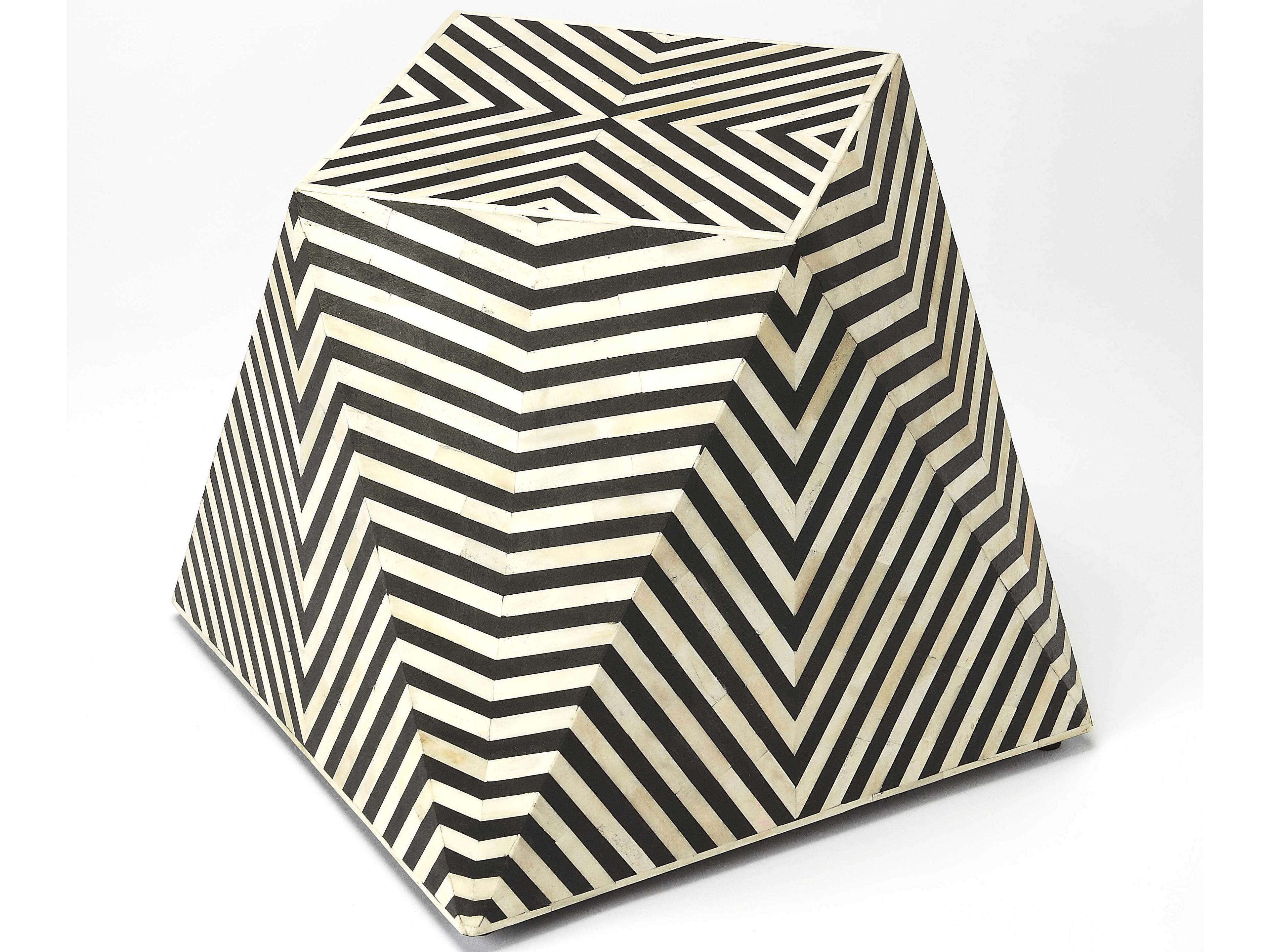 Butler Zanzibar Square Resin Black Bone Inlay End Table