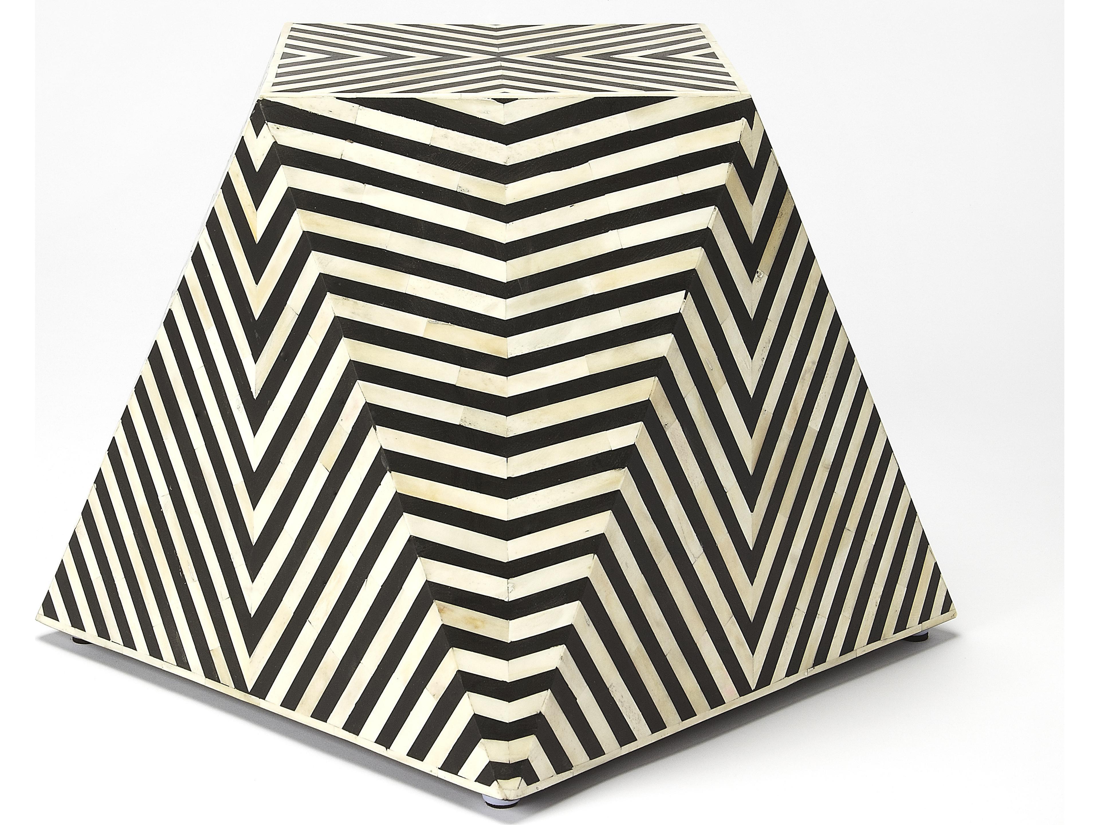 Butler Zanzibar Square Resin Black Bone Inlay End Table