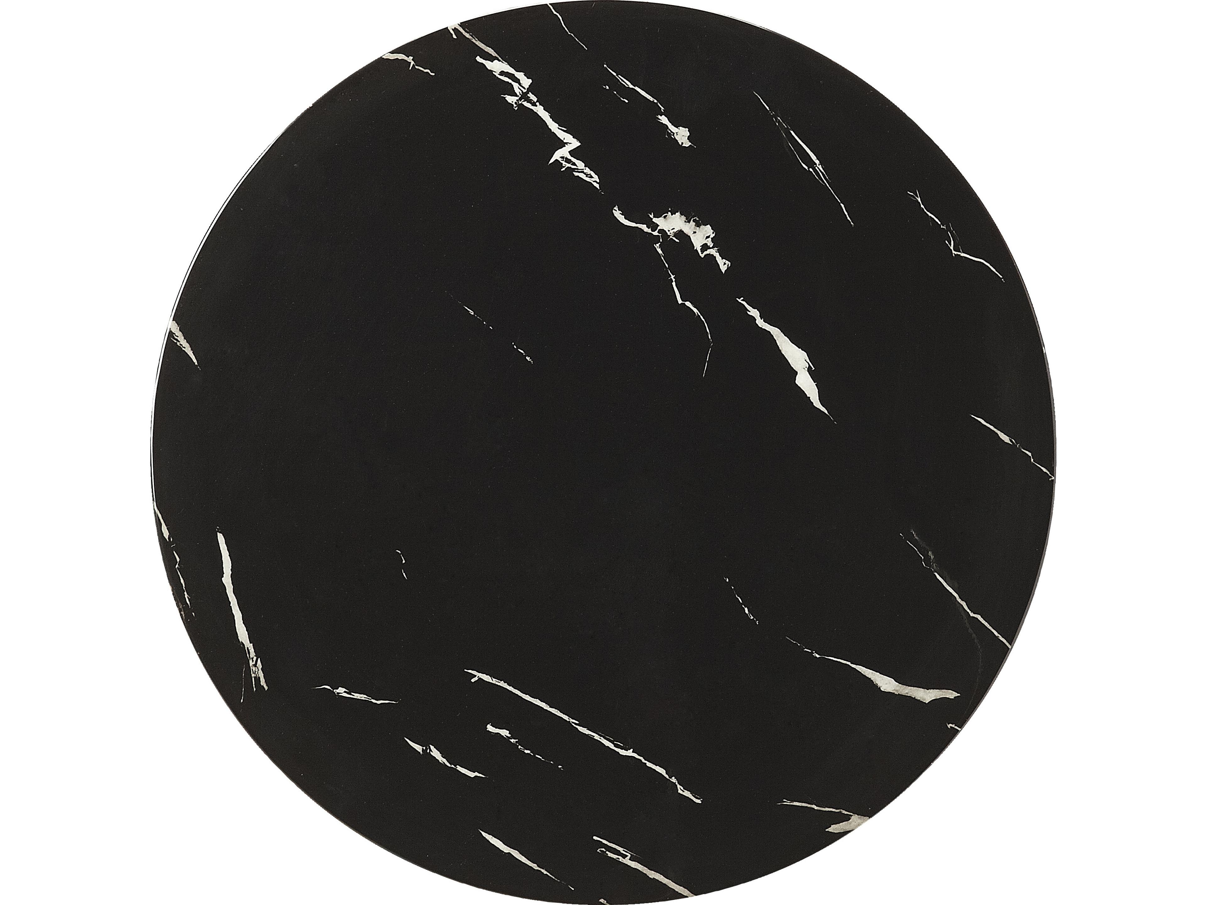 Butler Shounderia Round Black Marble End Table