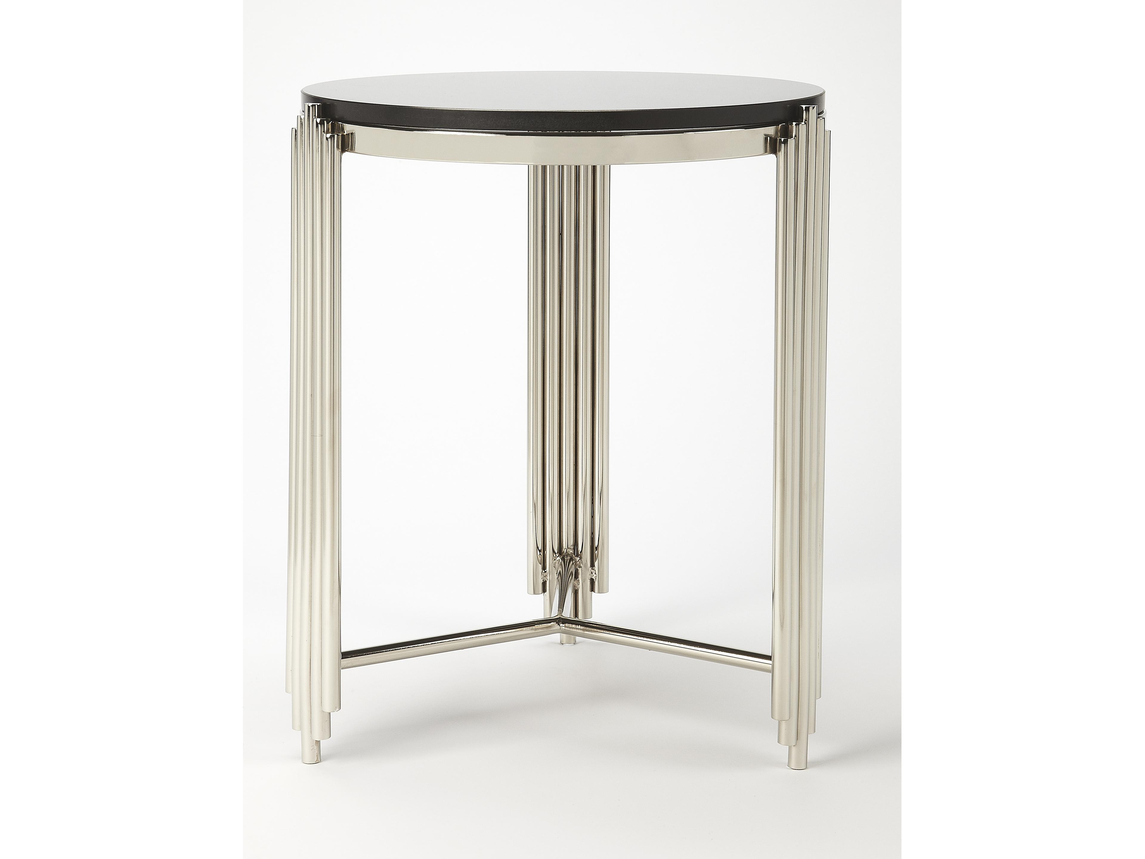 Butler Khalifa Round Granite Metalworks End Table