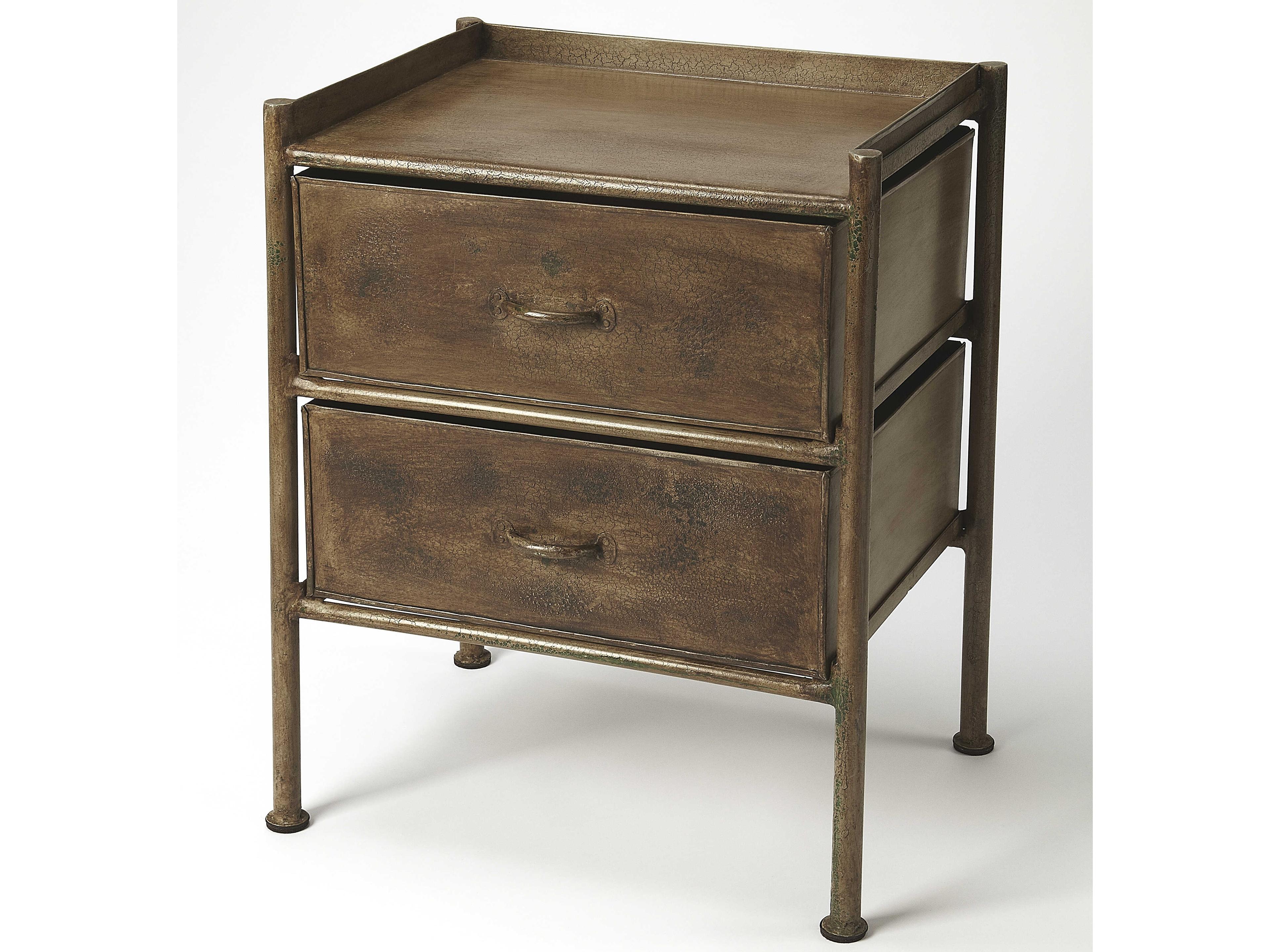 Cameron Rectangular Metal Industrial Chic End Table