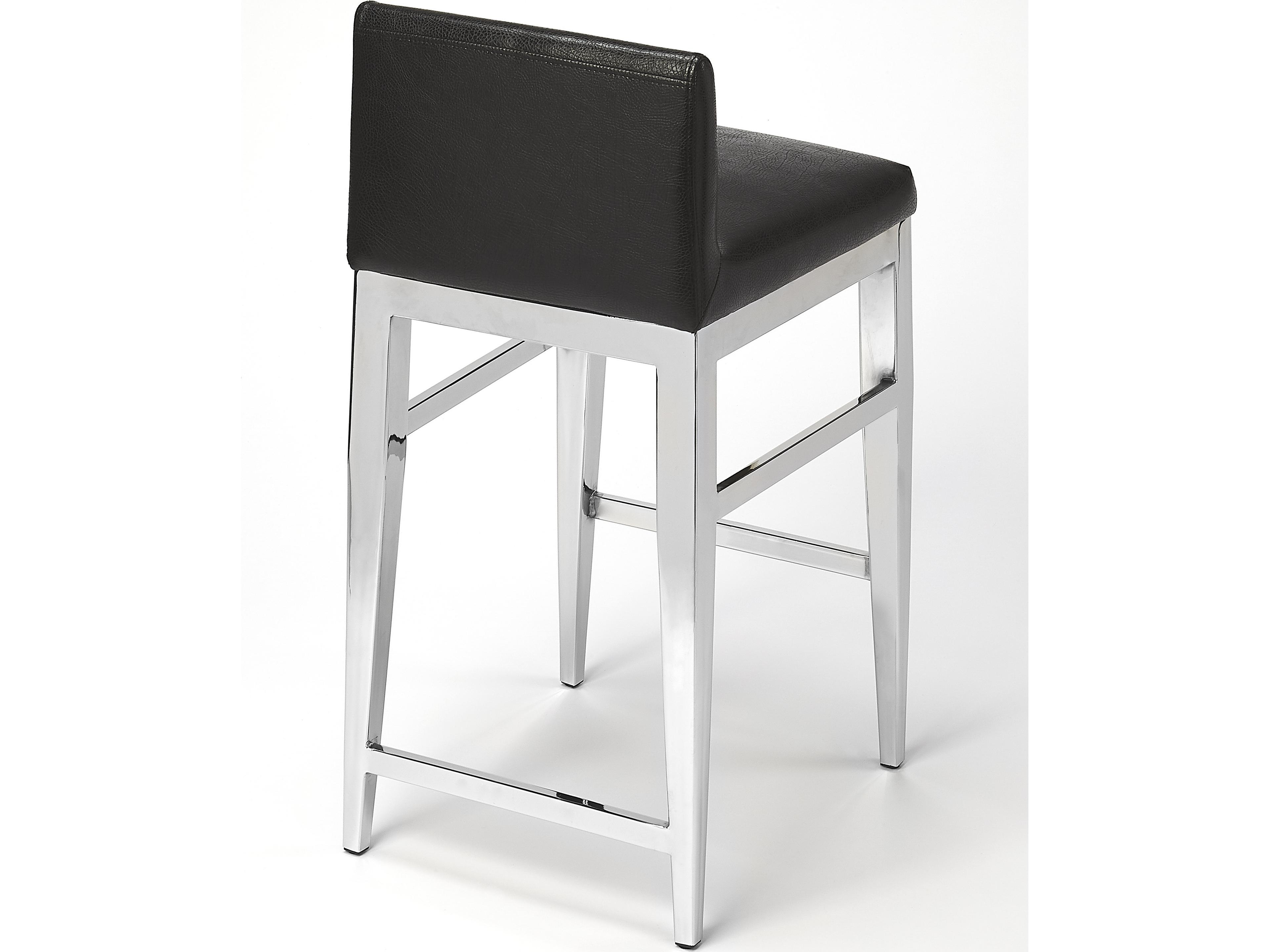 Butler Kelsey Black Faux Leather Counter Stool