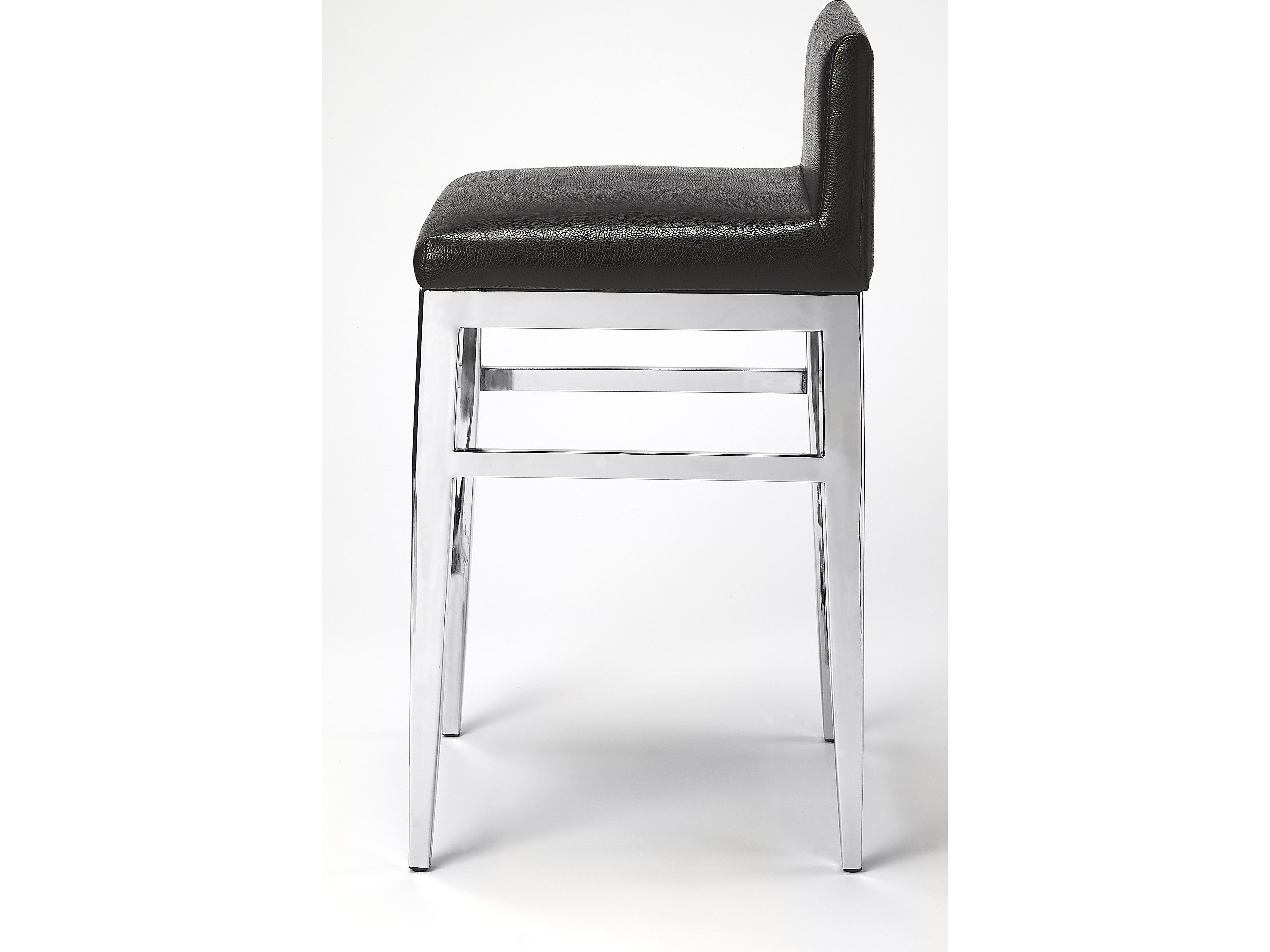 Butler Kelsey Black Faux Leather Counter Stool