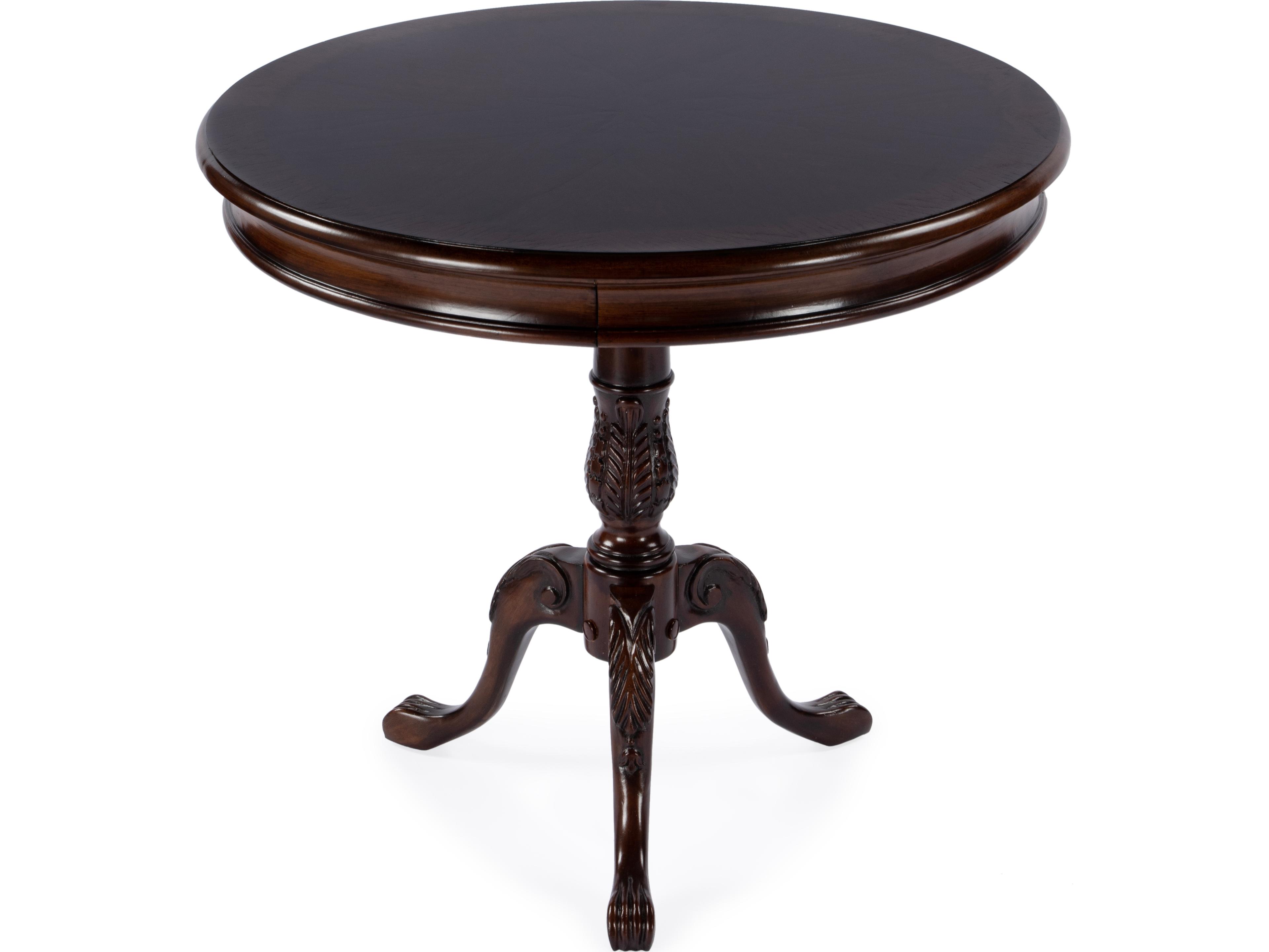 Carissa Round Wood Cherry Nouveau End Table